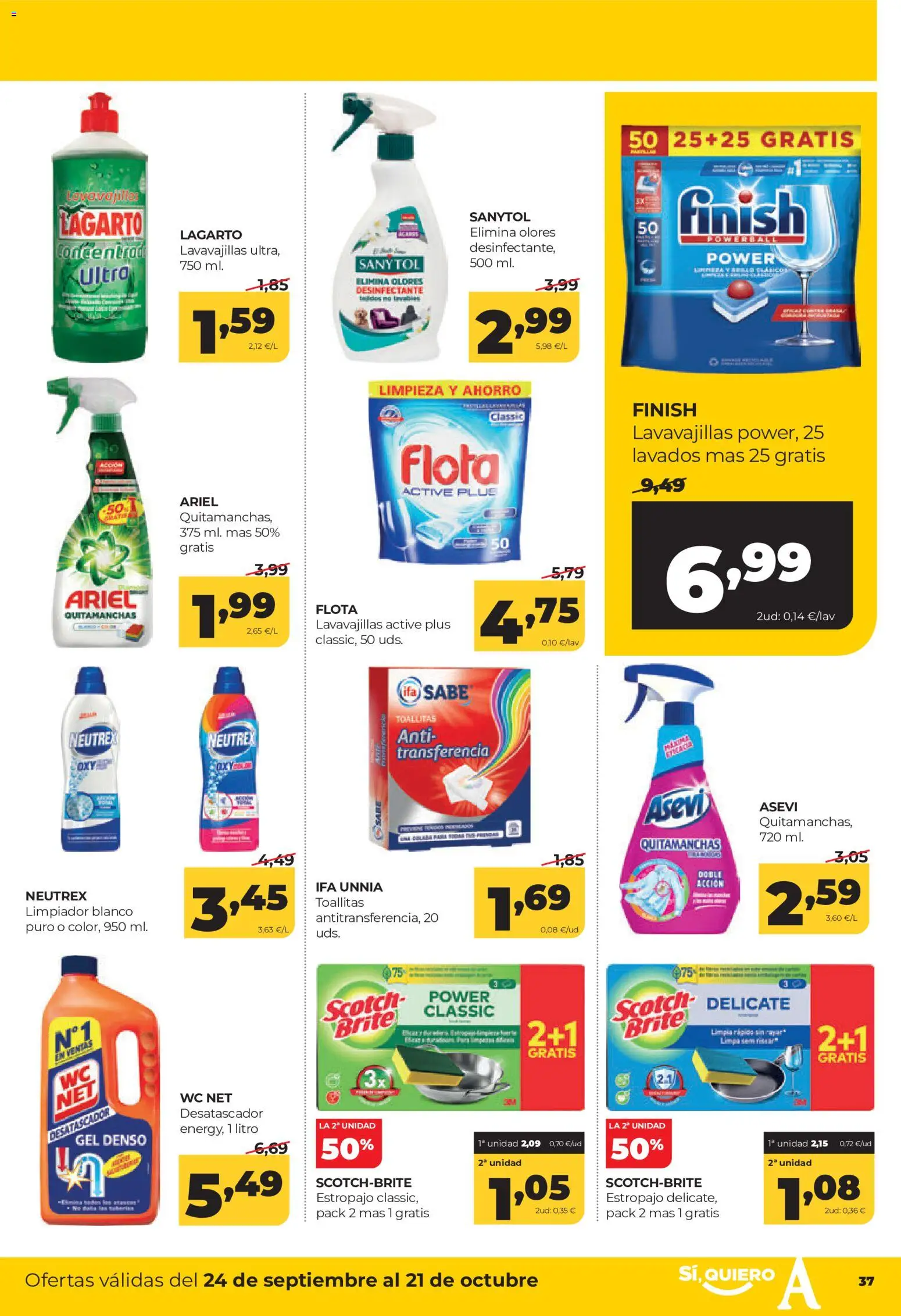 Alimerka folleto Asturias │ válido desde el 24/09/2026 | Página: 37 | Productos: Quitamanchas, Lavavajillas