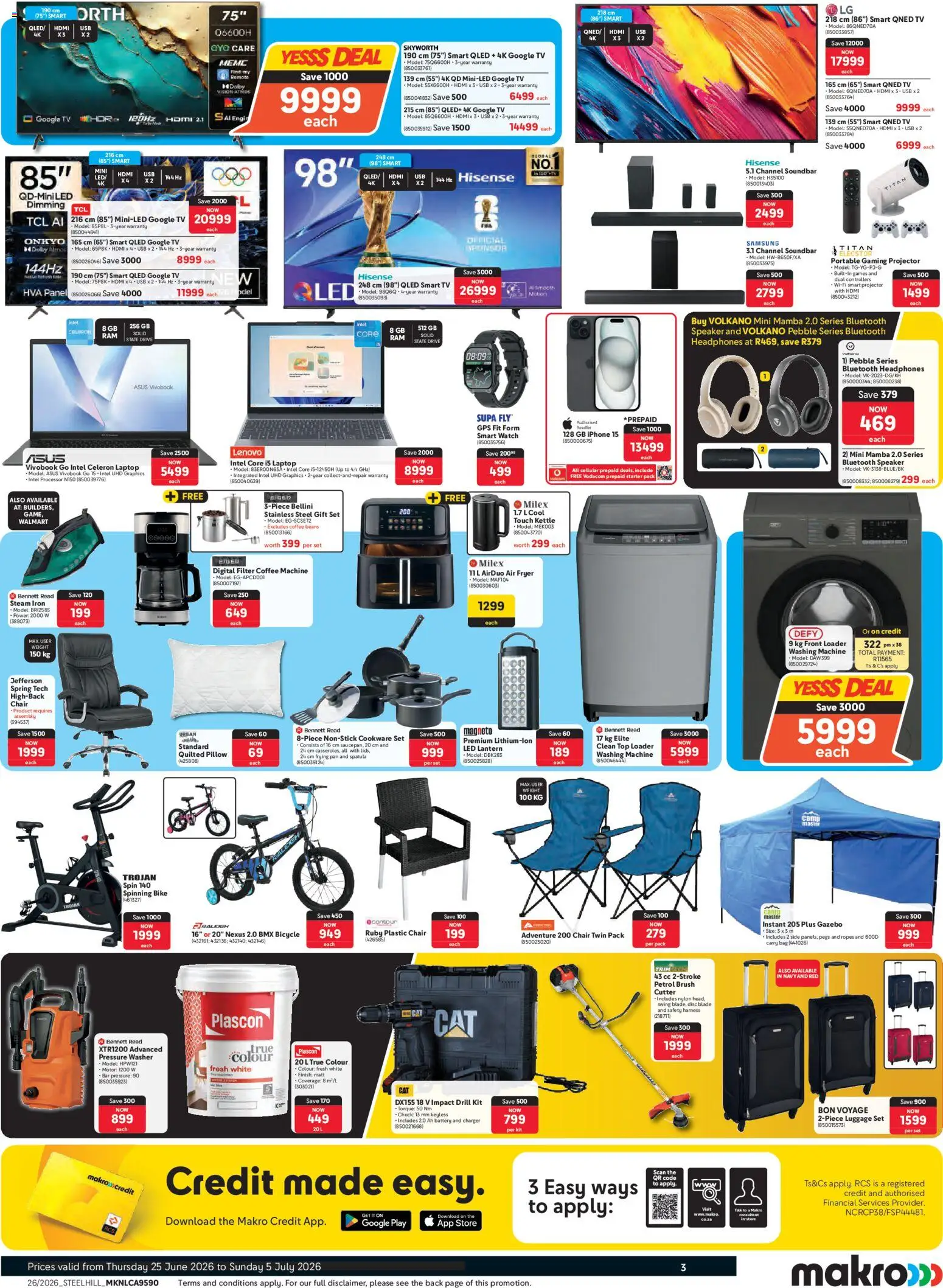 New Makro catalogue – valid from 25/06/2026 | Page: 3 | Products: Beans, Kettle, Iron, Pillow
