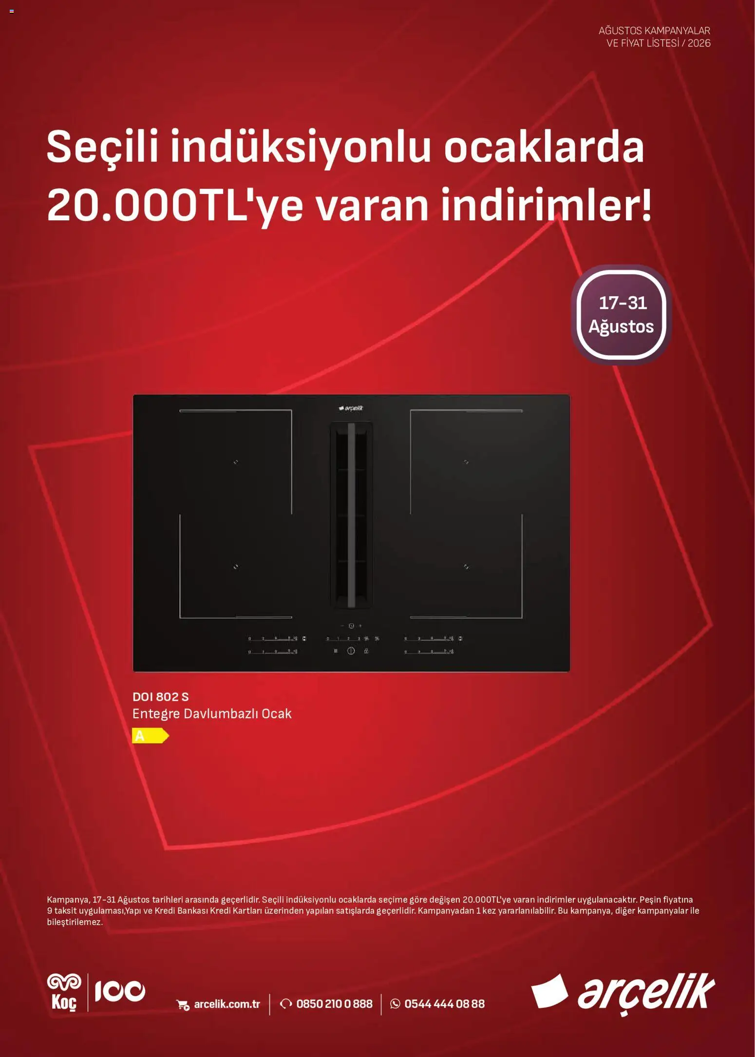 Arçelik - Ankastre Kataloğu - 17 Ağustos 2026 tarihinden itibaren geçerlidir | Sayfa: 3