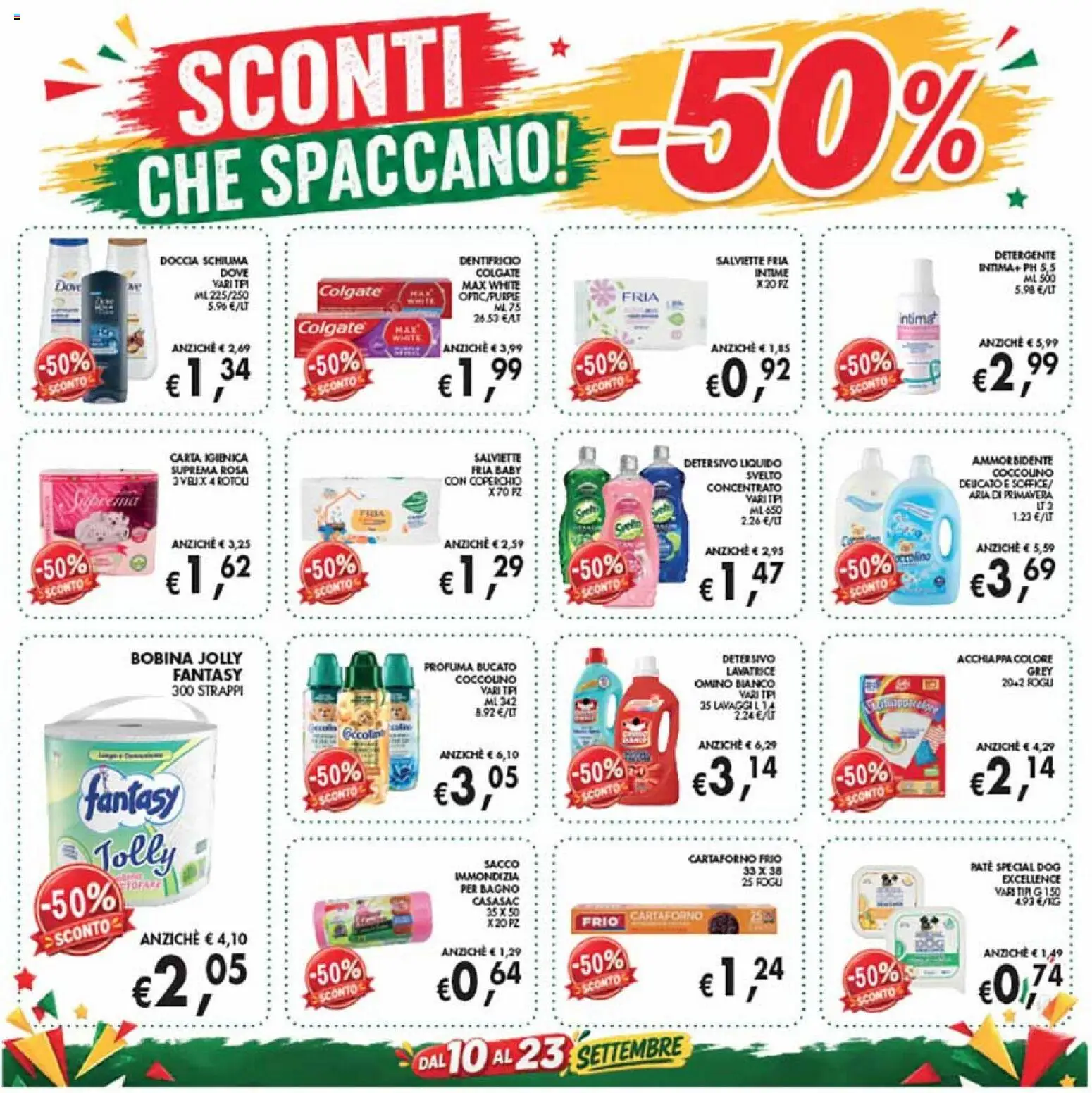 Volantino Coal del 10/09/2026 | Pagina: 5 | Prodotti: Schiuma, Carta igienica, Detergente, Bagno