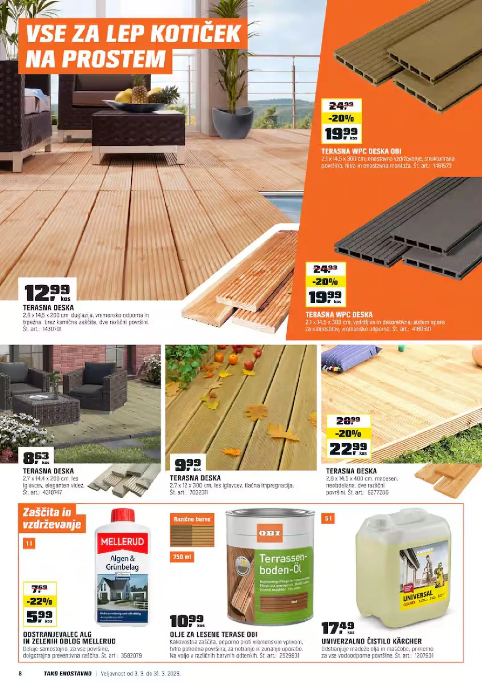 Novi OBI katalog ponudbe – veljaven od 03.03.2026 | Stran: 8 | Izdelki: Olje