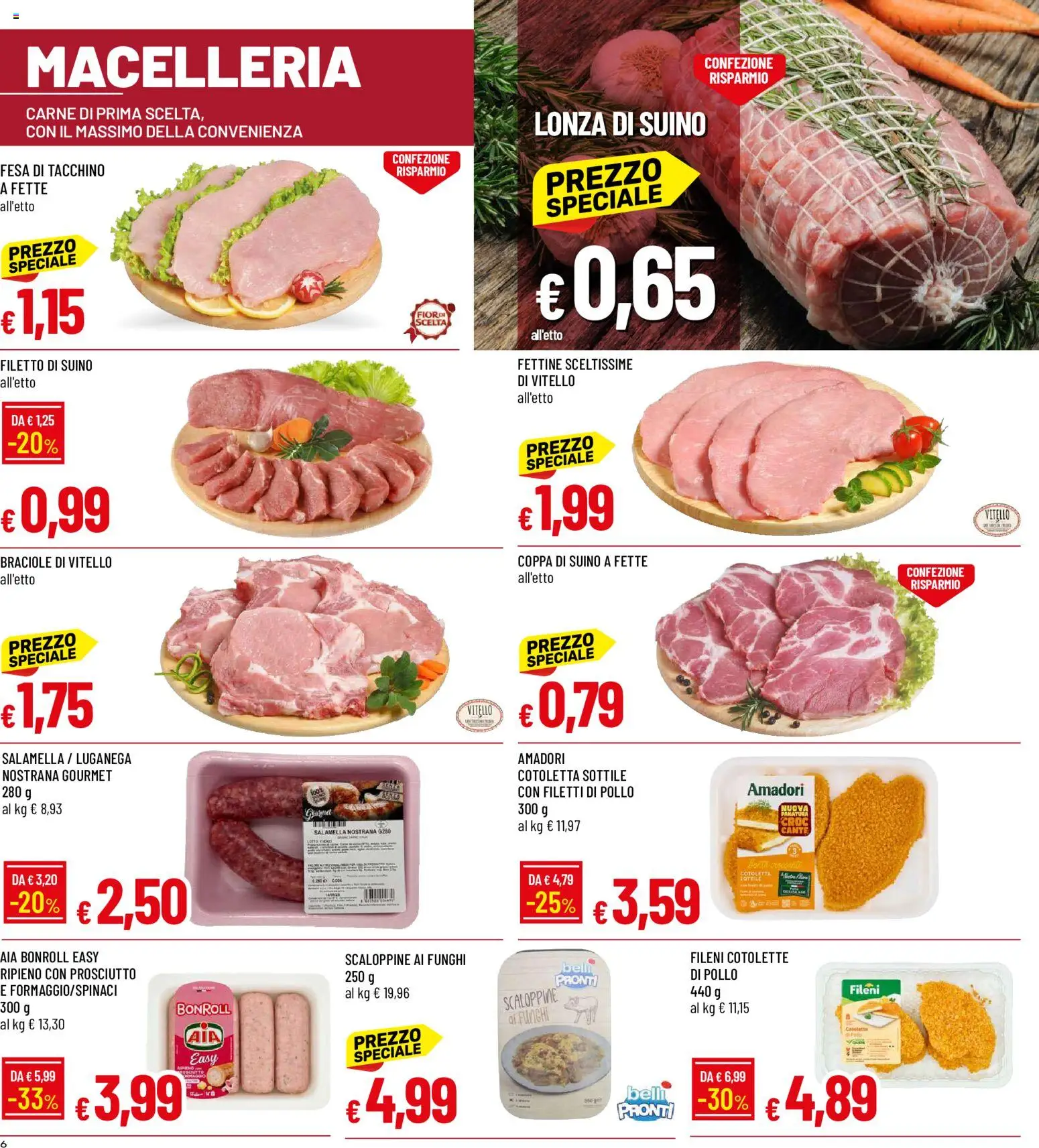 Volantino Galassia del 28.05.2026 | Pagina: 6 | Prodotti: Pollo, Suino, Tacchino, Funghi