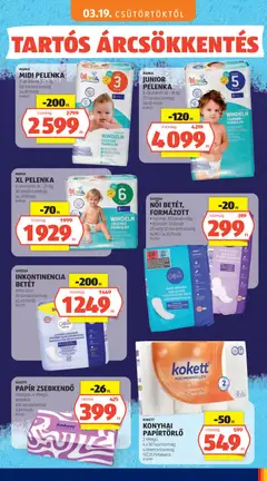 MIDI PELENKA, 3-as méret: 5-9 kg, 58 darab/csomag - amely érvényes a következő dátumtól: 03.05.2026 | Oldal: 73 | Termékek: Papírtörlő, Pelenka