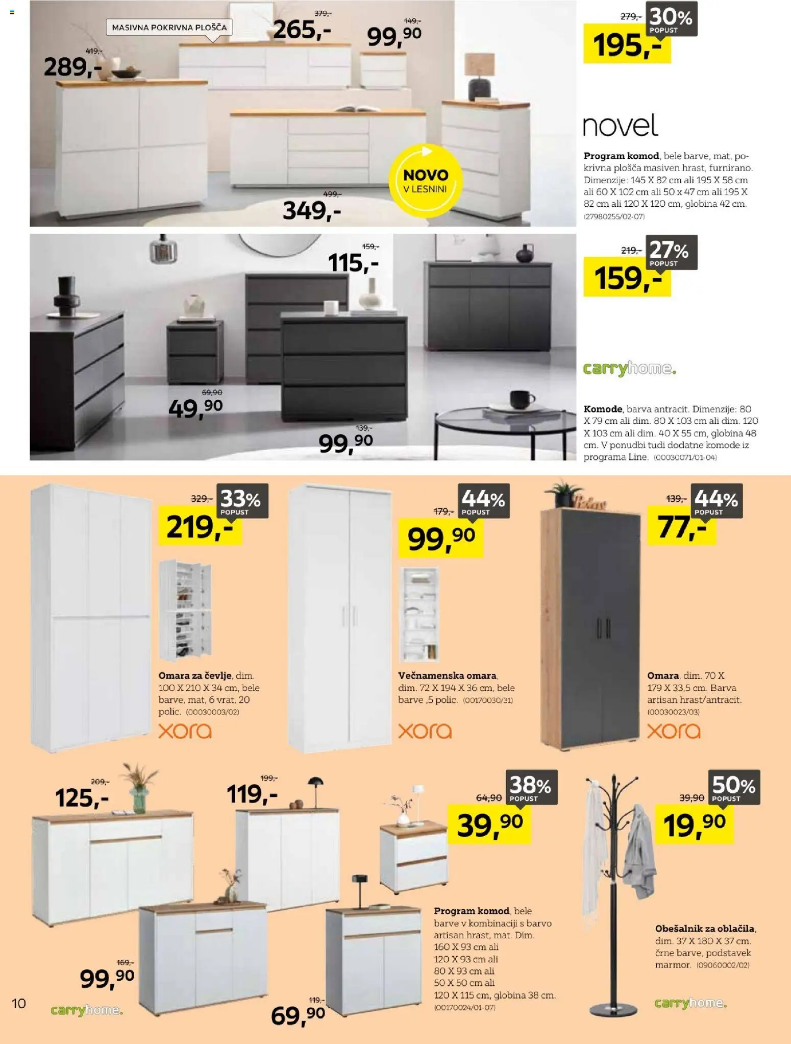Novi XXXL Lesnina katalog ponudbe – veljaven od 28.09.2026 | Stran: 10 | Izdelki: Obešalnik, Omara, Barva