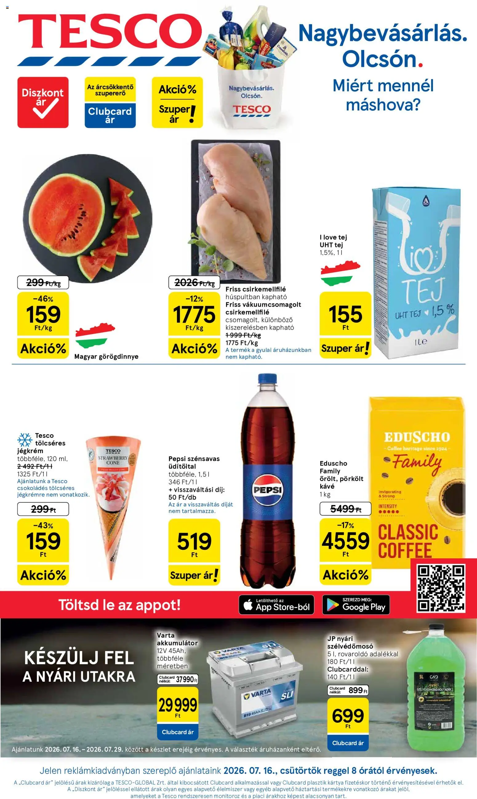 Tesco aktuális akciós újság catalogue cover