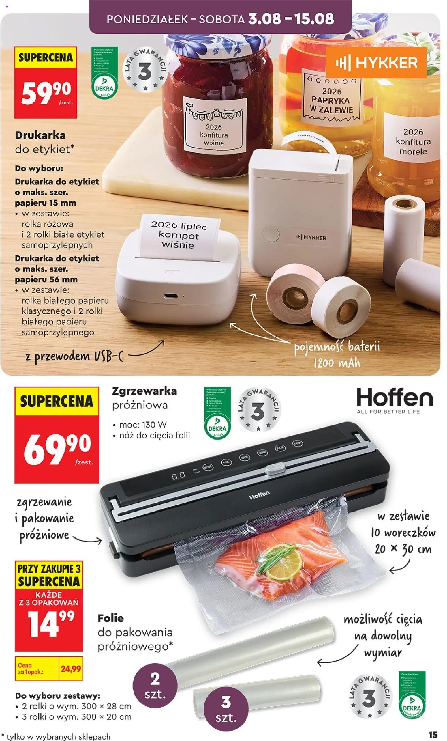 Biedronka gazetka - Hity i inspiracje od 03.08.2026 | Strona: 15