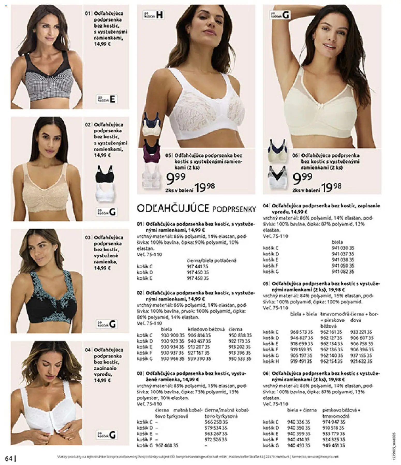 Nové Bonprix akcie – leták je platný od 01.01.2026 | Strana: 66 | Produkty: Podprsenka