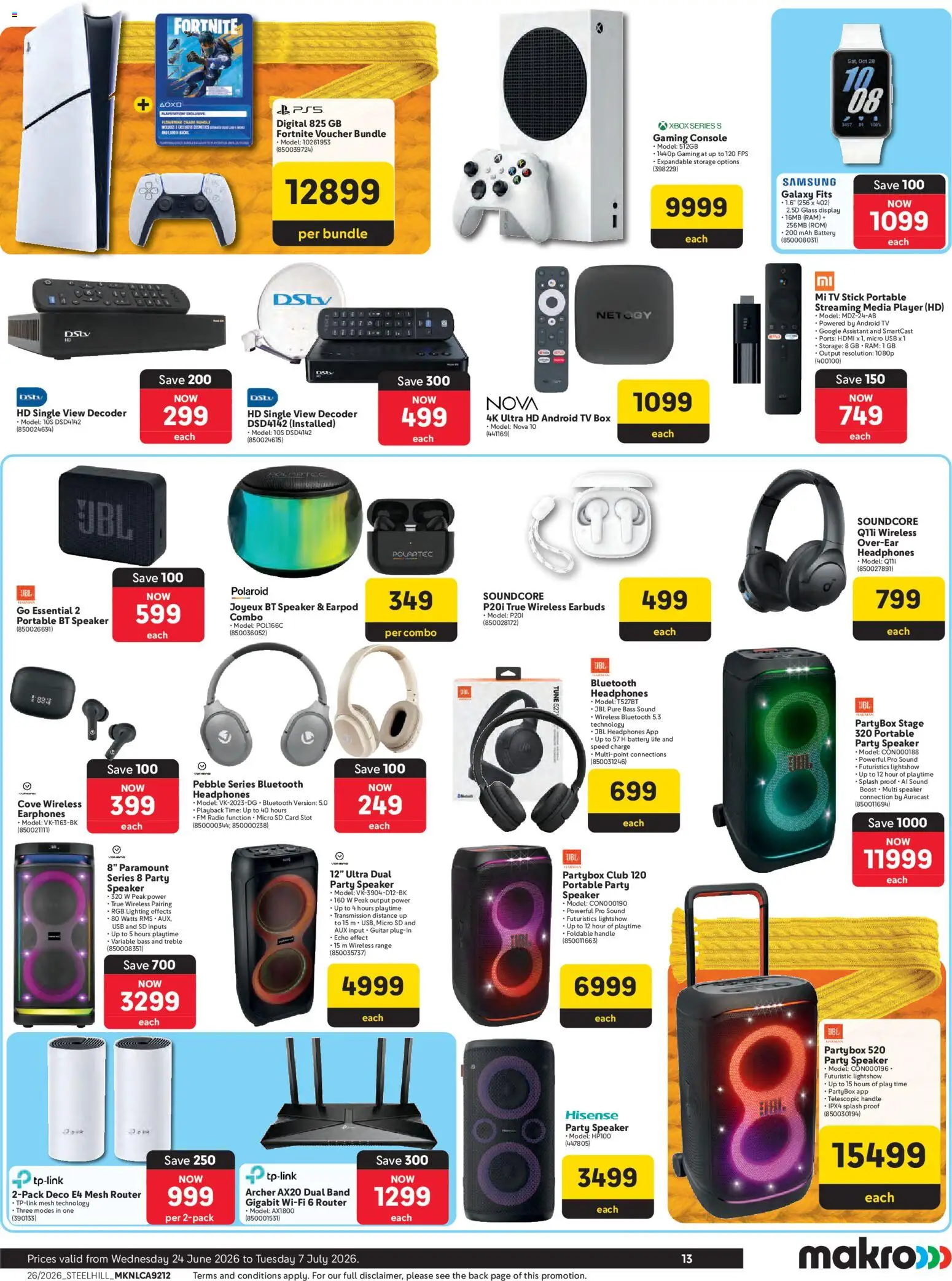 New Makro catalogue – valid from 24/06/2026 | Page: 13 | Products: Router, Earphones, Headphones, Battery