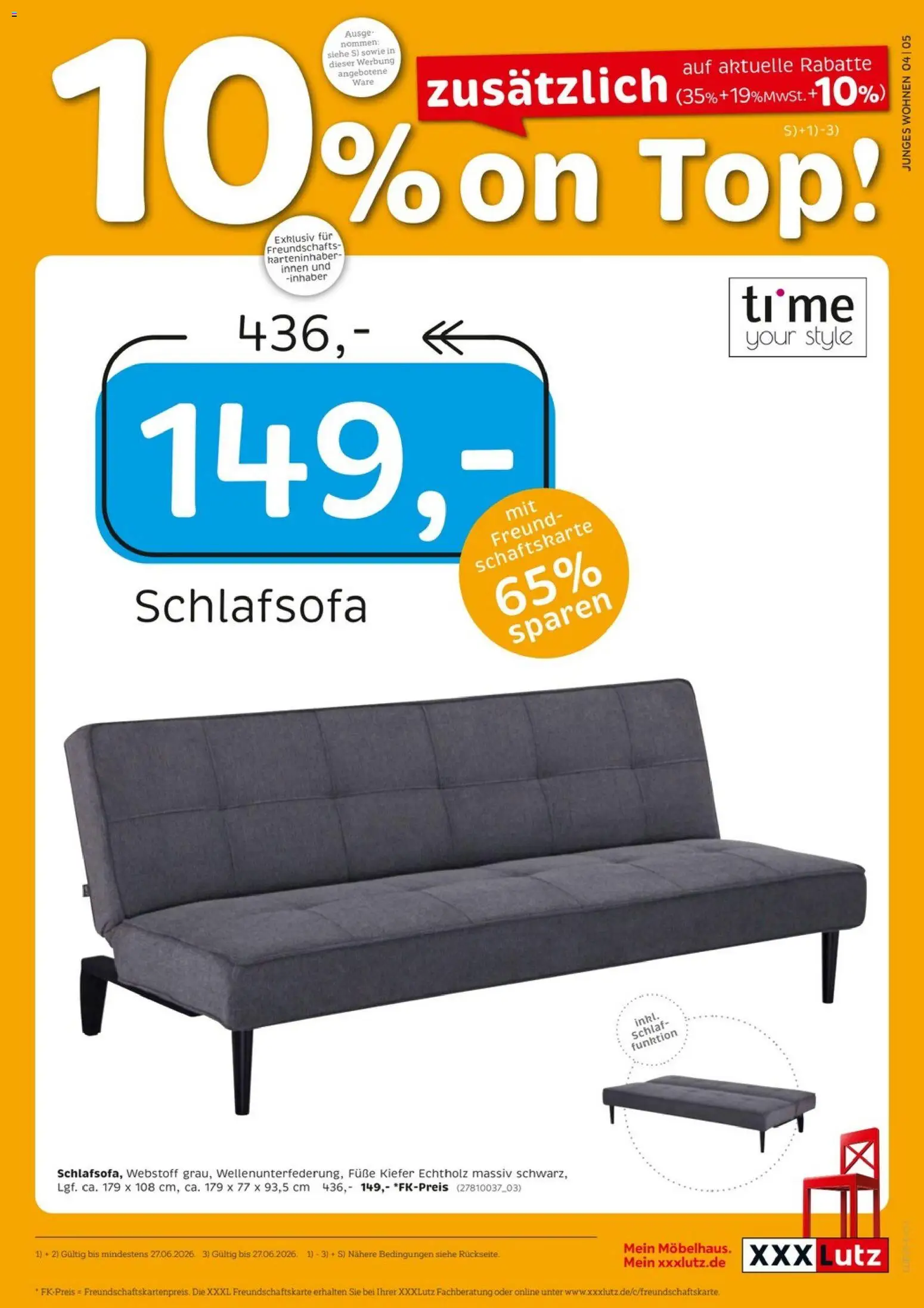 XXXLutz Junges Wohnen – gültig ab 10.06.2026 | Seite: 5 | Produkte: Top, Schlafsofa