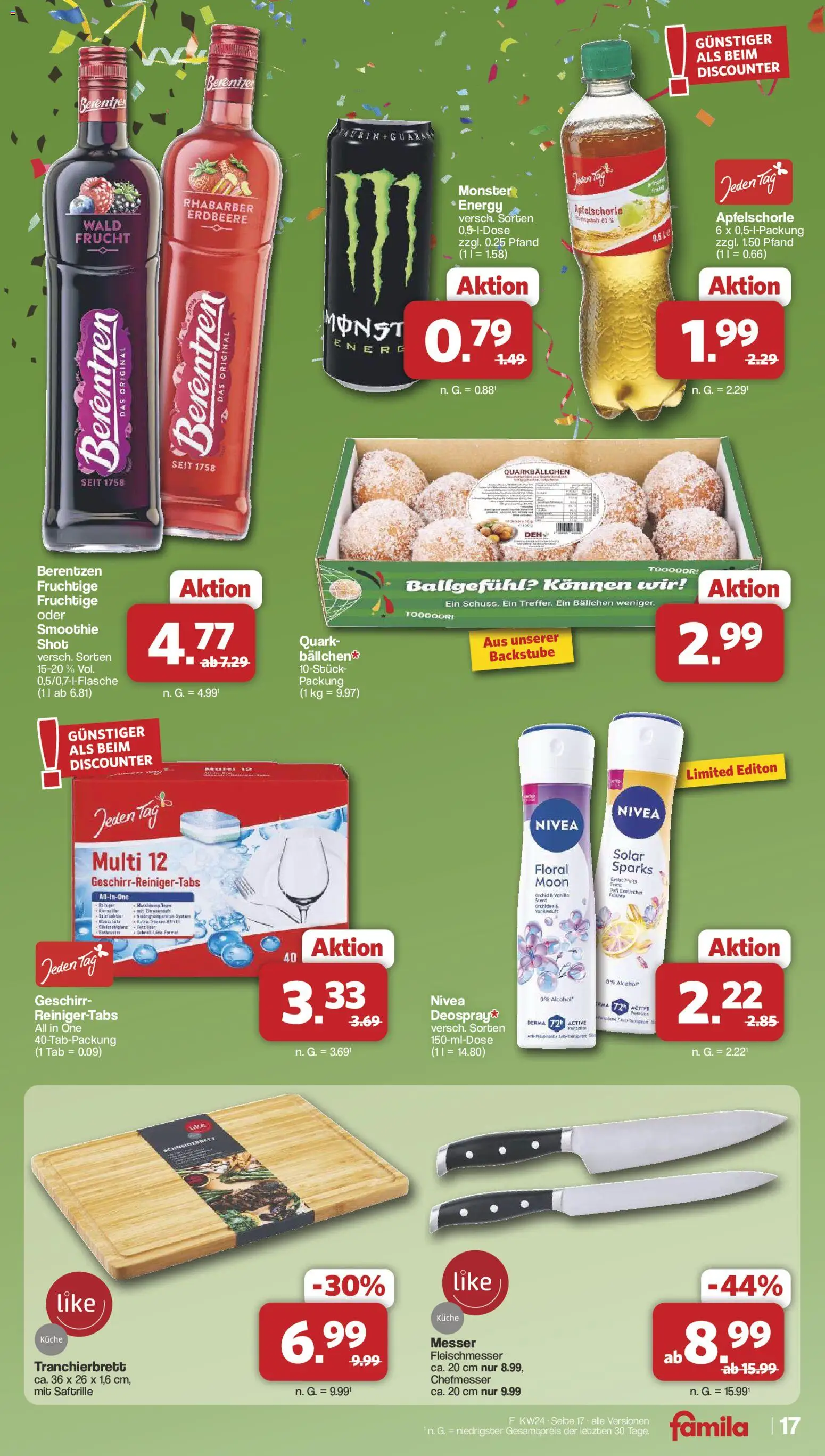 Famila Nordwest Prospekt – gültig ab 08.06.2026 | Seite: 17 | Produkte: Quark, Küche, Duft, Rhabarber