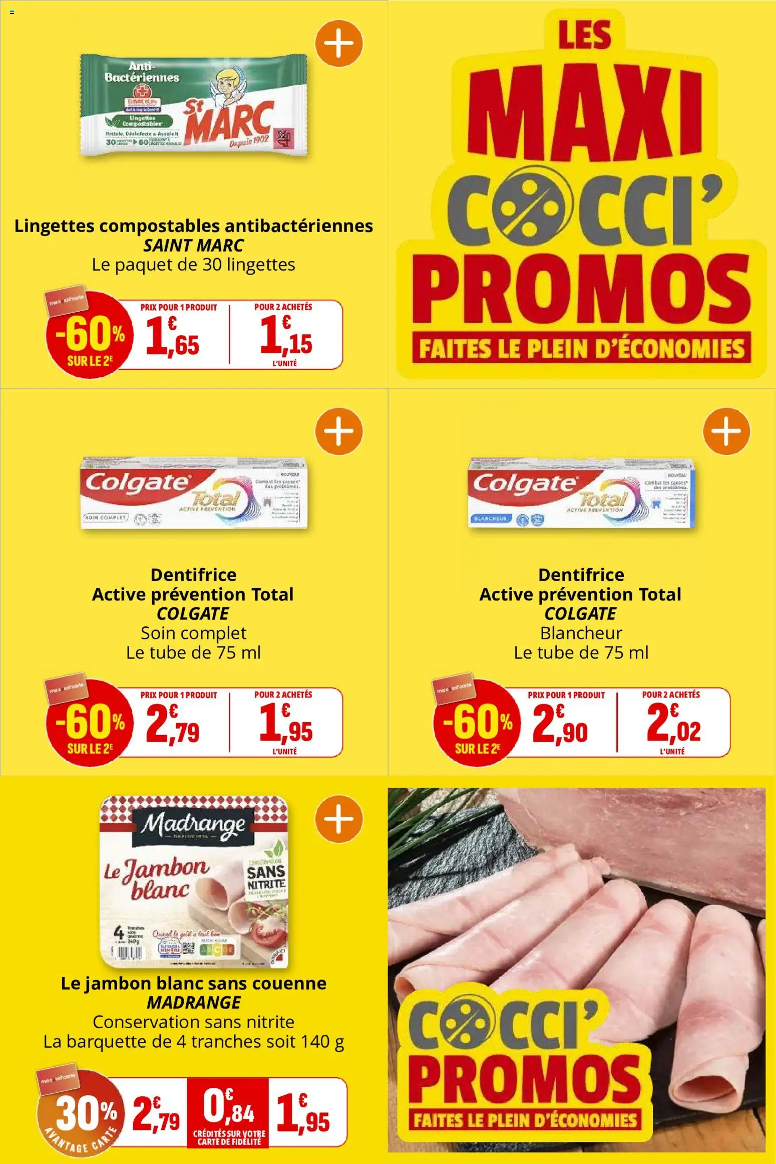 {H1} | Page: 7 | Produits: Jambon blanc, Dentifrice, Jambon