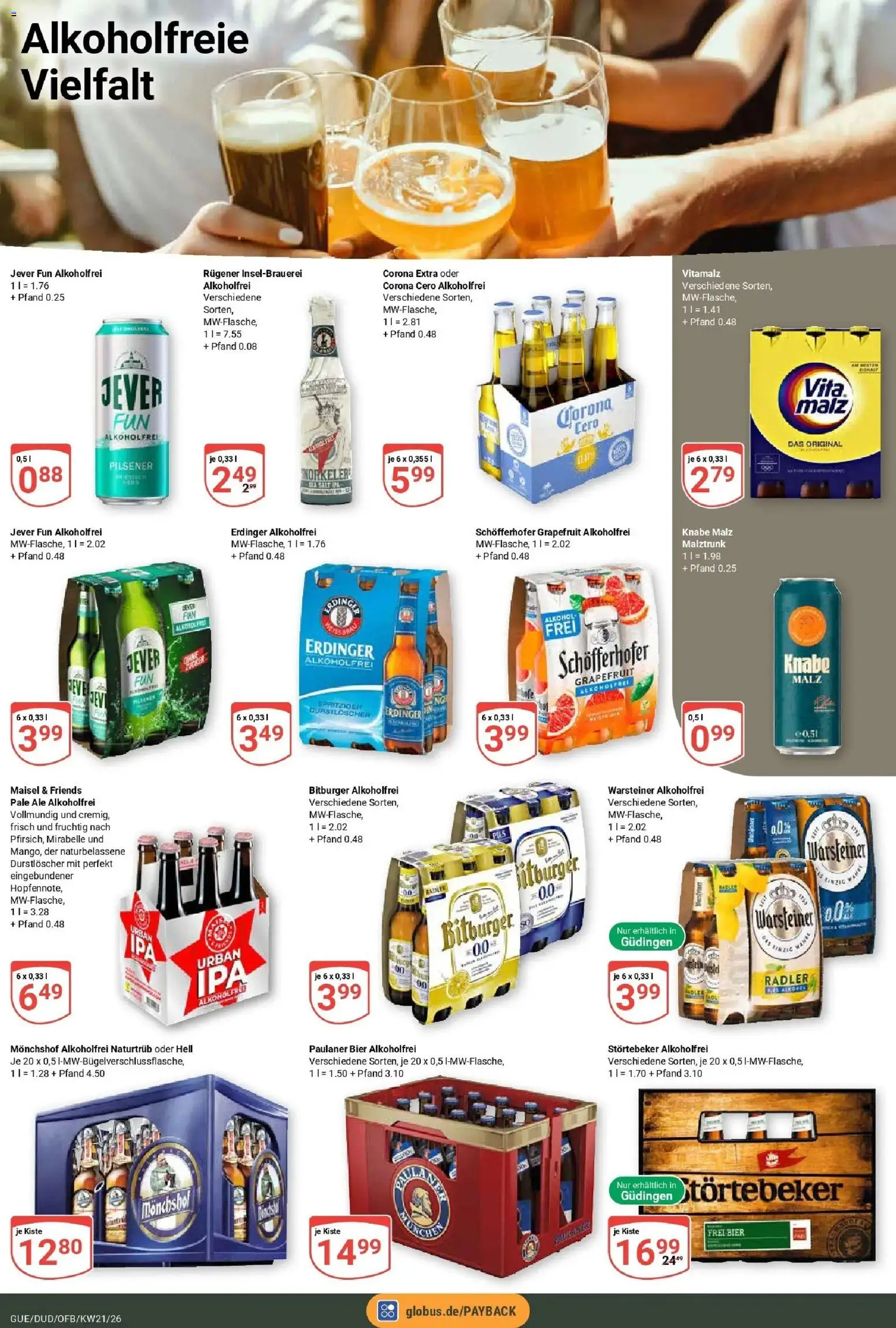 Globus Prospekt Saarbrücken-Güdingen – gültig ab 17.05.2026 | Seite: 18 | Produkte: Erdinger, Grapefruit, Radler, Paulaner