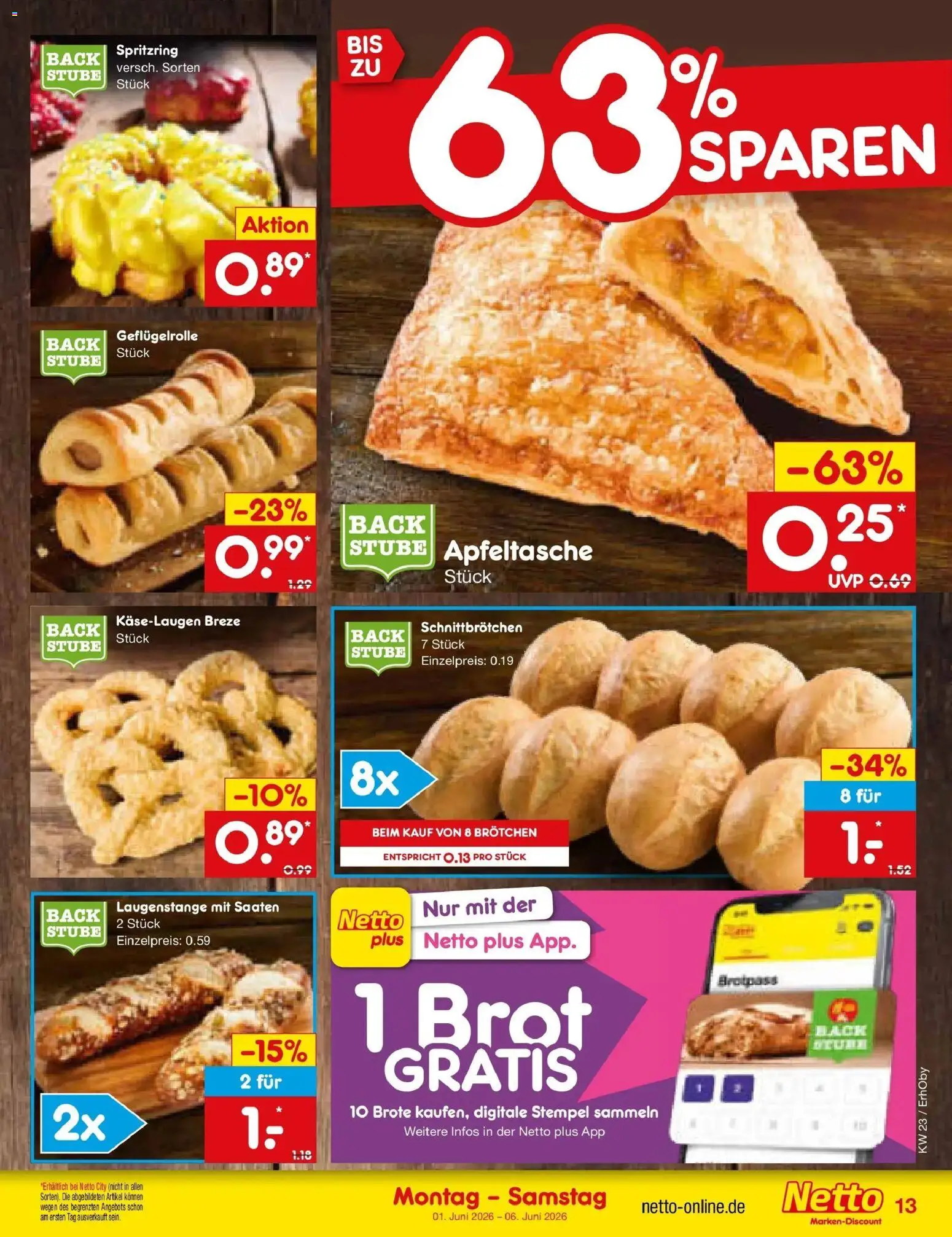 Netto Marken-Discount Prospekt Velden – gültig ab 01.06.2026 | Seite: 15 | Produkte: Brot