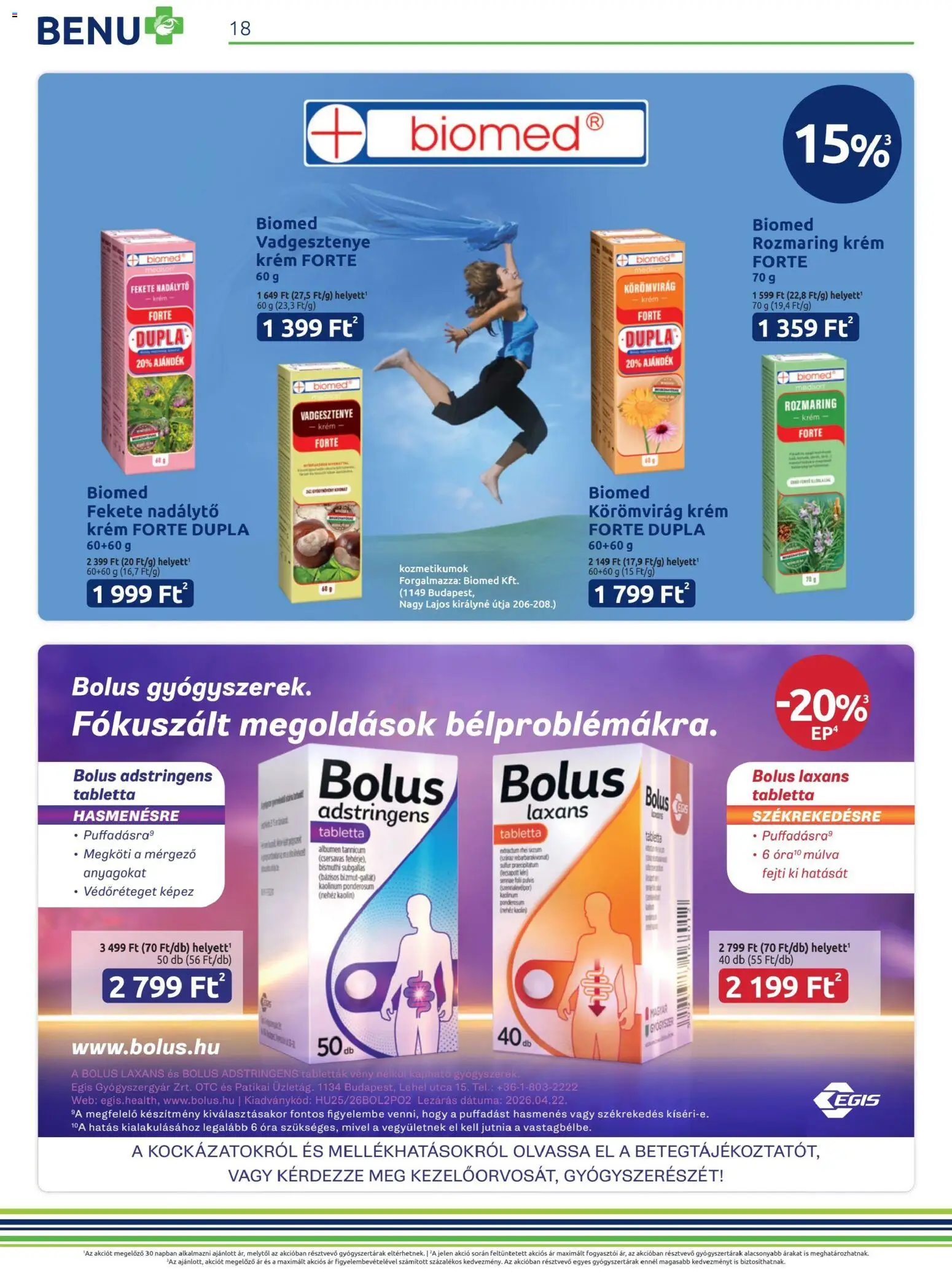 BENU Gyógyszertárak akciós ujság - amely érvényes a következő dátumtól: 01.06.2026 | Oldal: 18 | Termékek: Óra