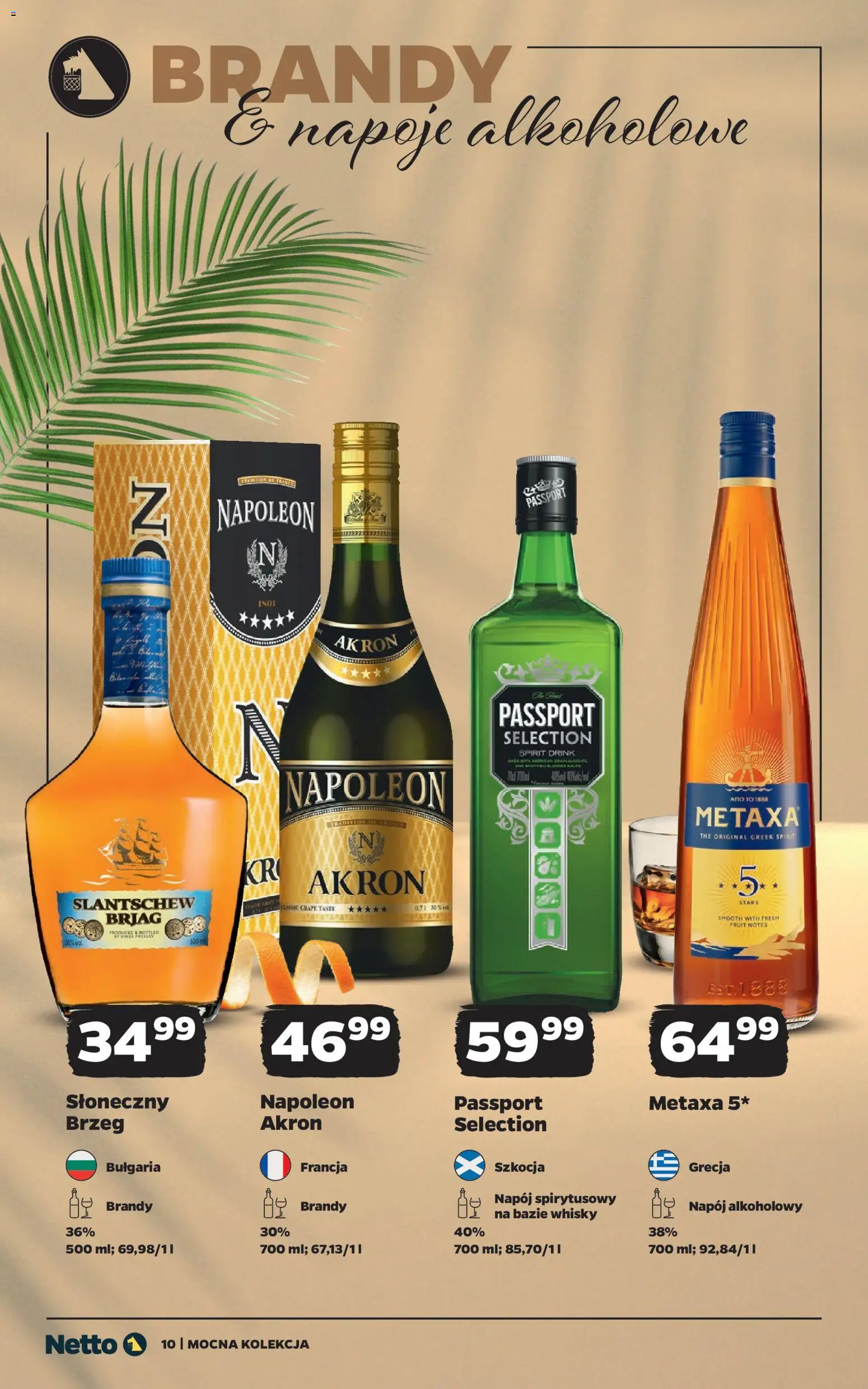 Netto gazetka - Alkohole mocne od 20.07.2026 | Strona: 10 | Produkty: Napoje, Metaxa, Whisky