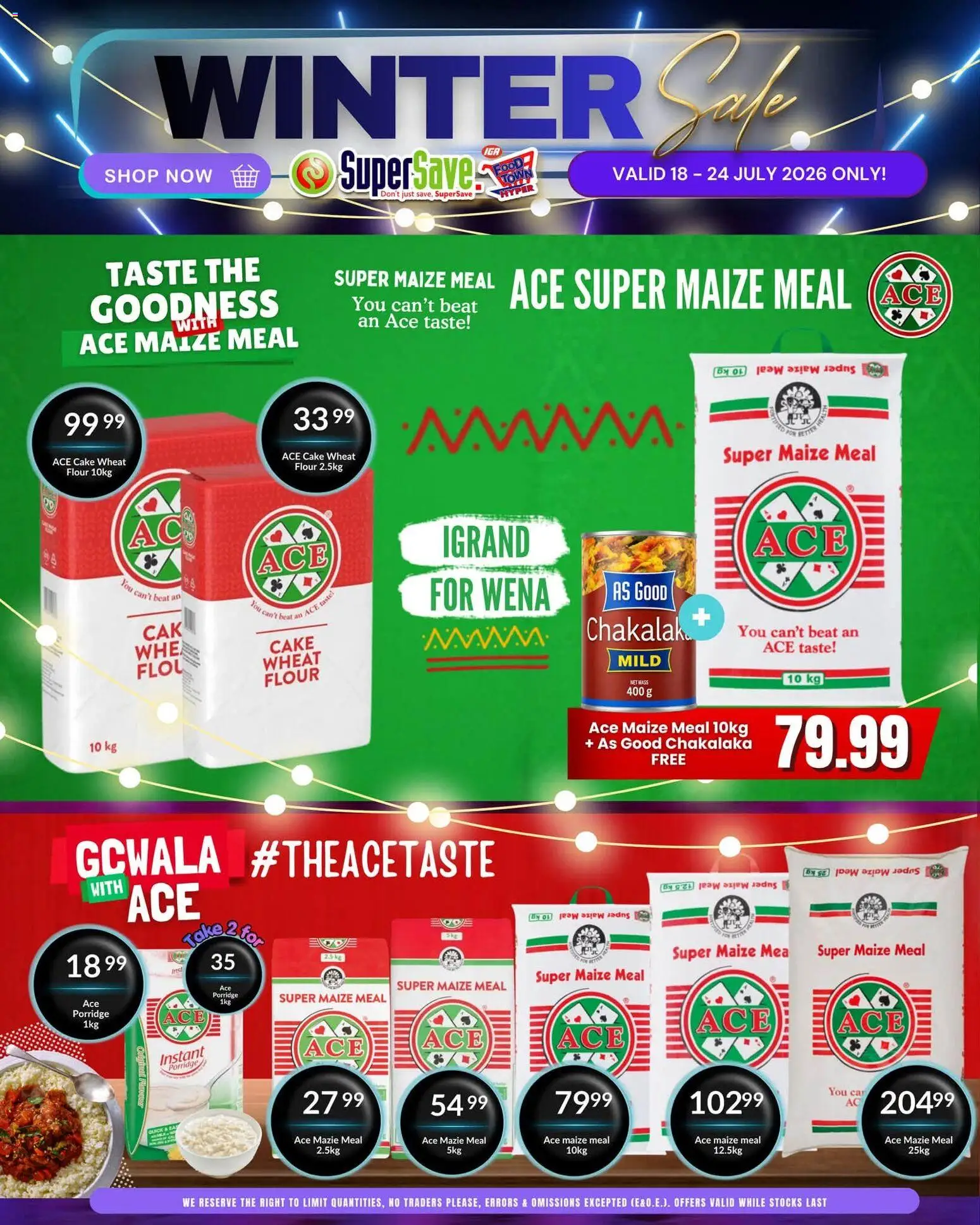 New Super Save catalogue – valid from 18/07/2026 | Page: 8 | Products: Cake, Flour, Maize meal