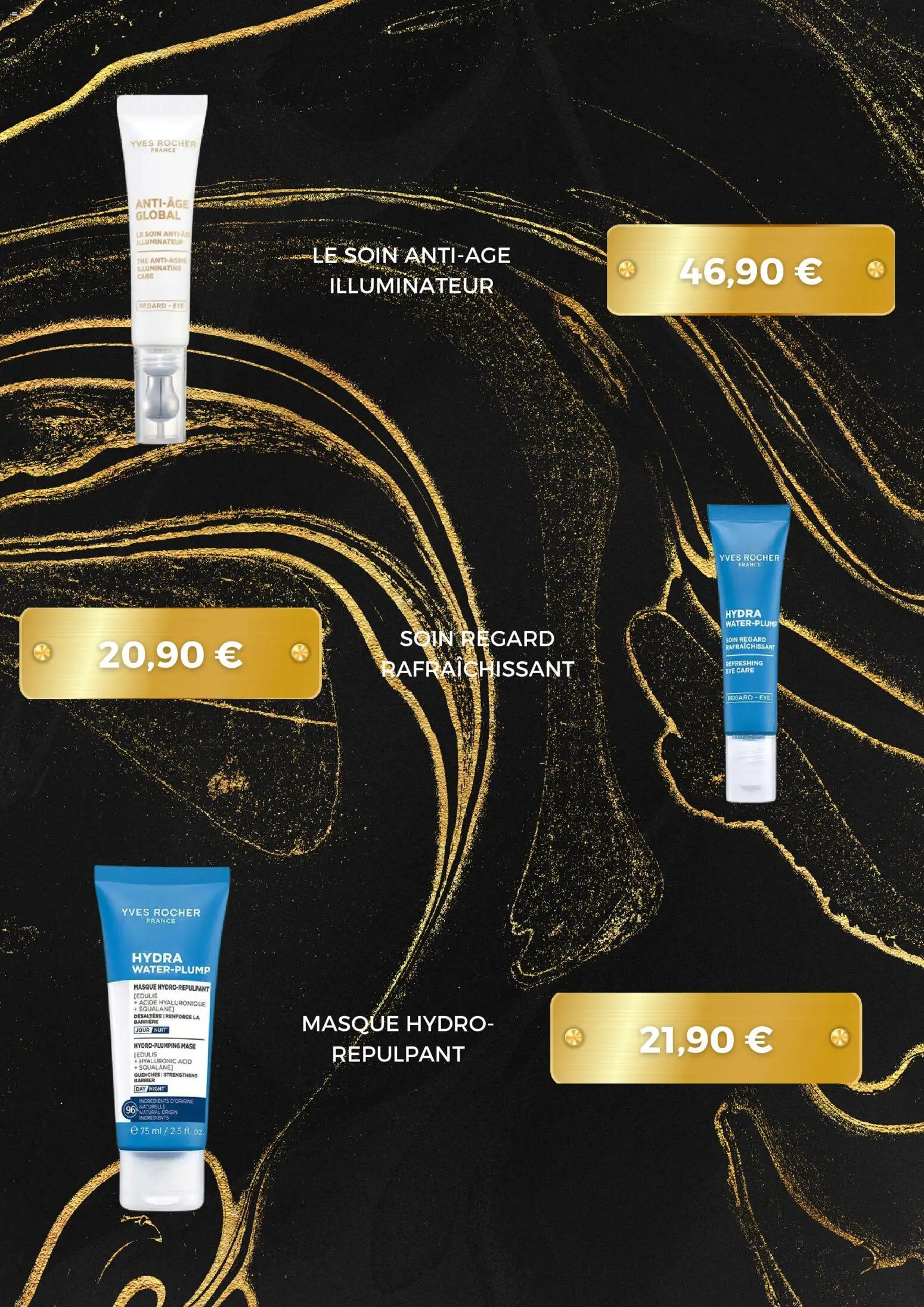 {H1} | Page: 3 | Produits: Ingrédients, Masque, Acide hyaluronique, Thé