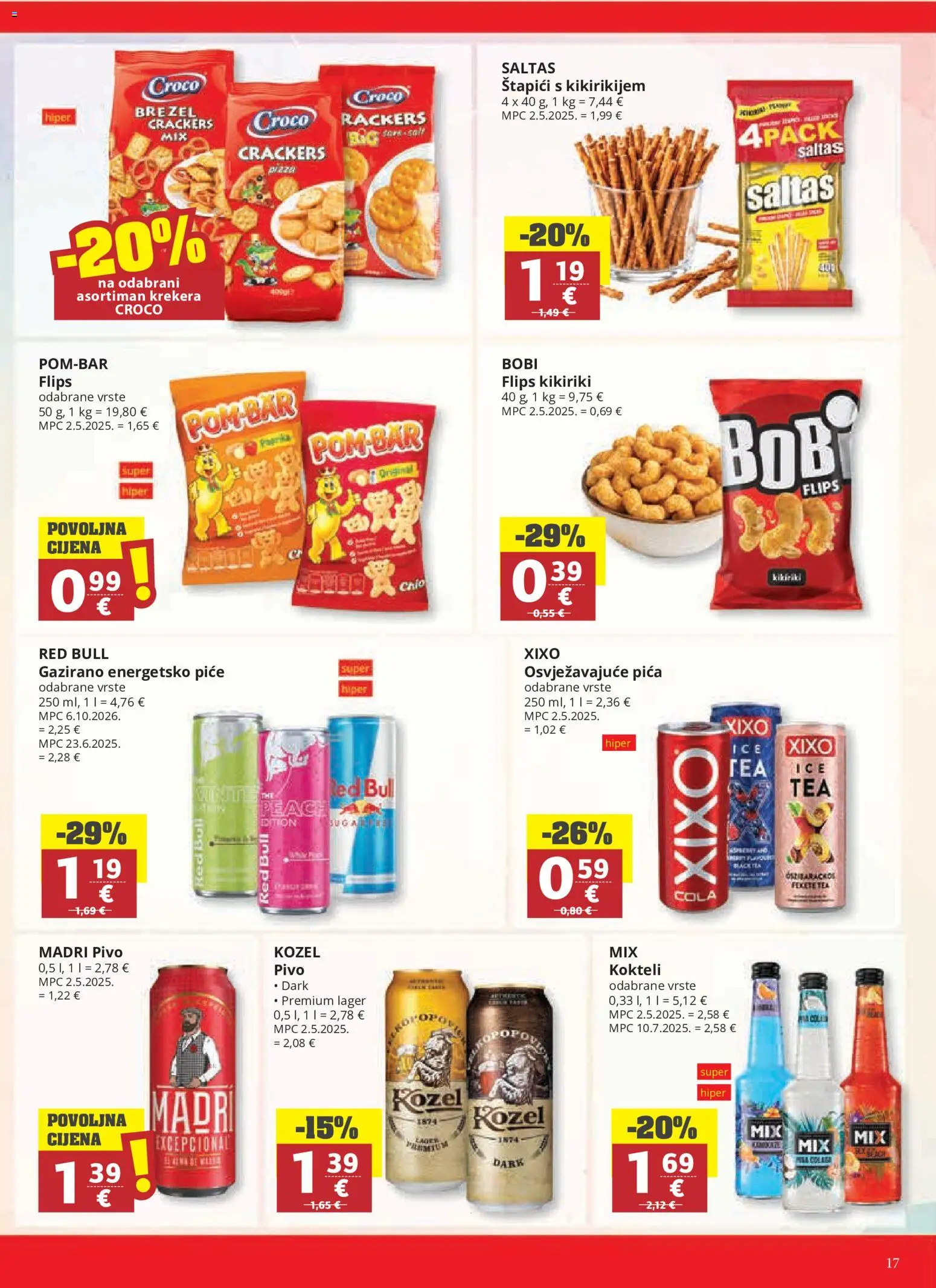 Ribola katalog | vrijedi od 28.10.2026 | Stranica: 17 | Proizvodi: Kozel, Pica, Kikiriki, Bobi