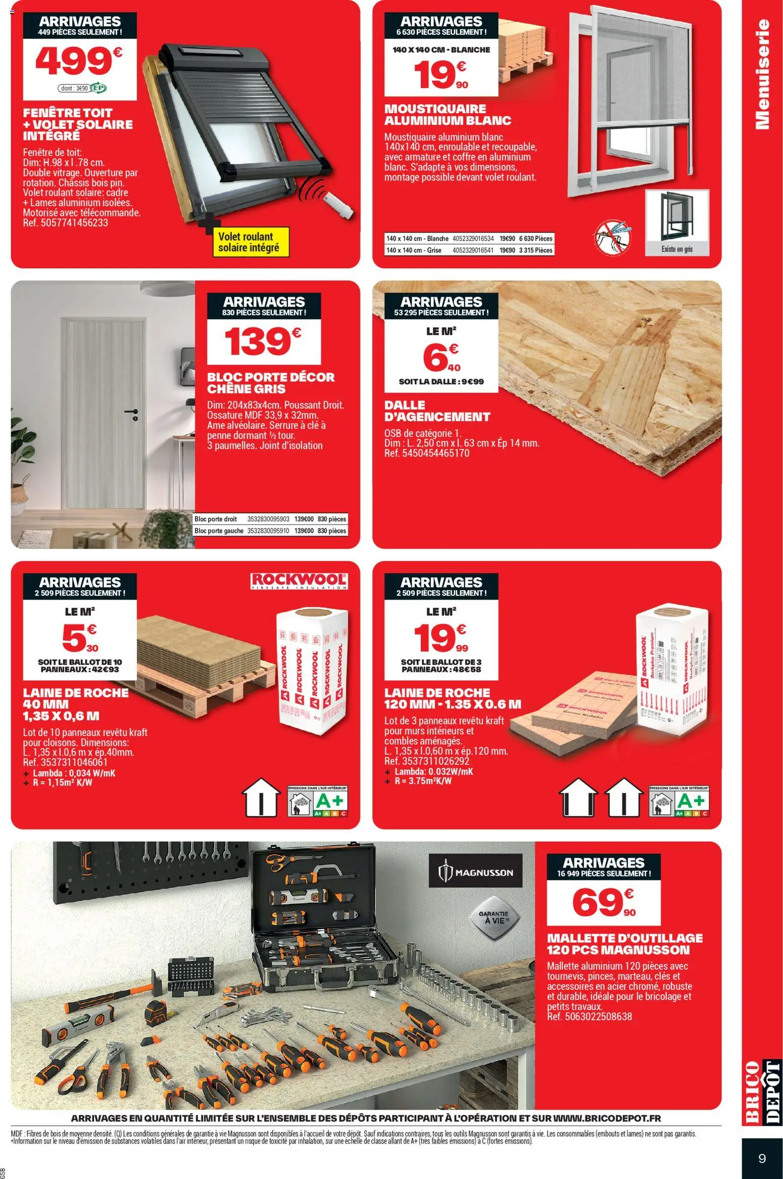 {H1} | Page: 9 | Produits: Clé, Porte, Moustiquaire, Cadre
