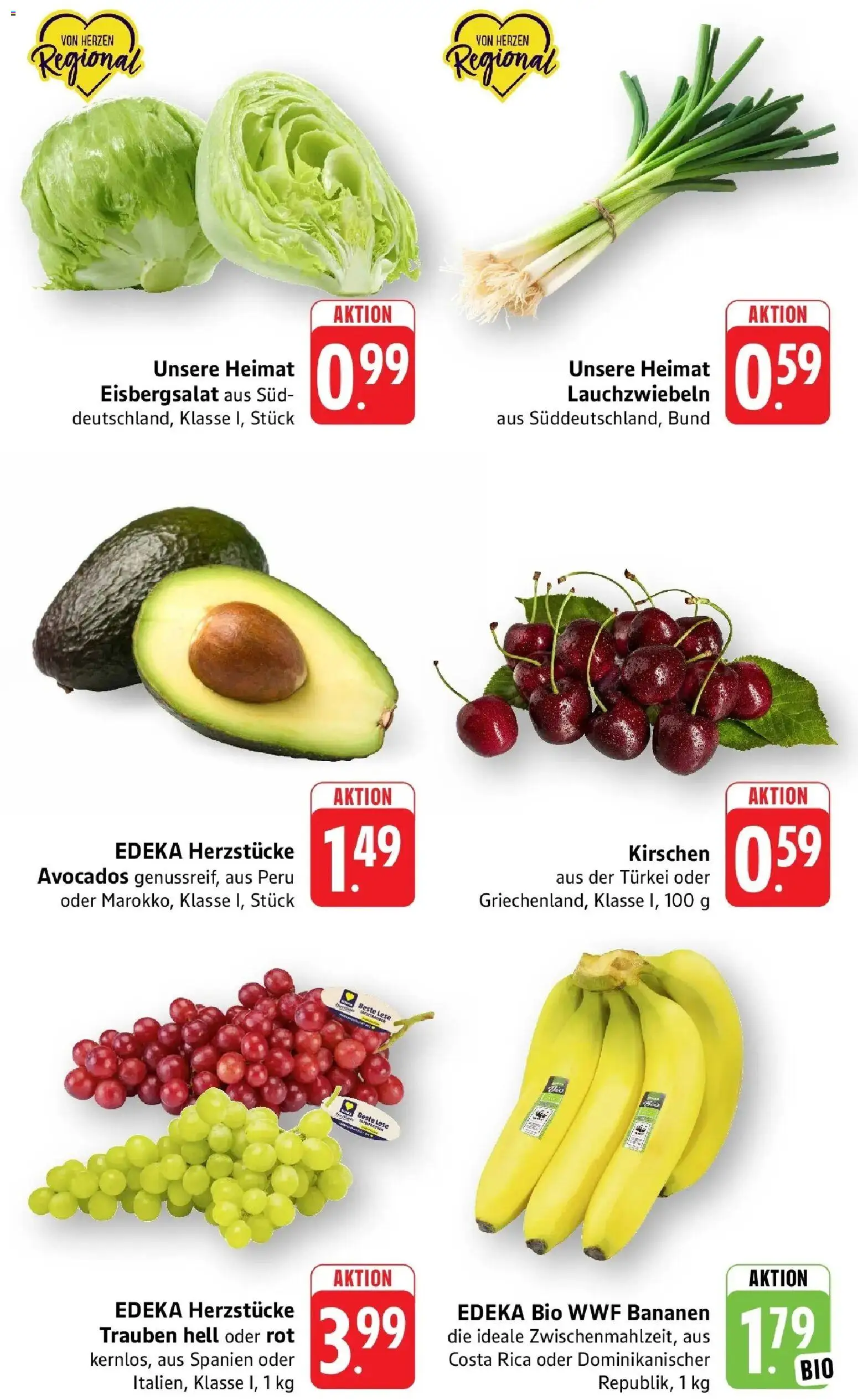 nah & gut Prospekt Offenburg-Zunsweier – gültig ab 10.08.2026 | Seite: 2 | Produkte: Trauben, Bananen, Eisbergsalat, Kirschen