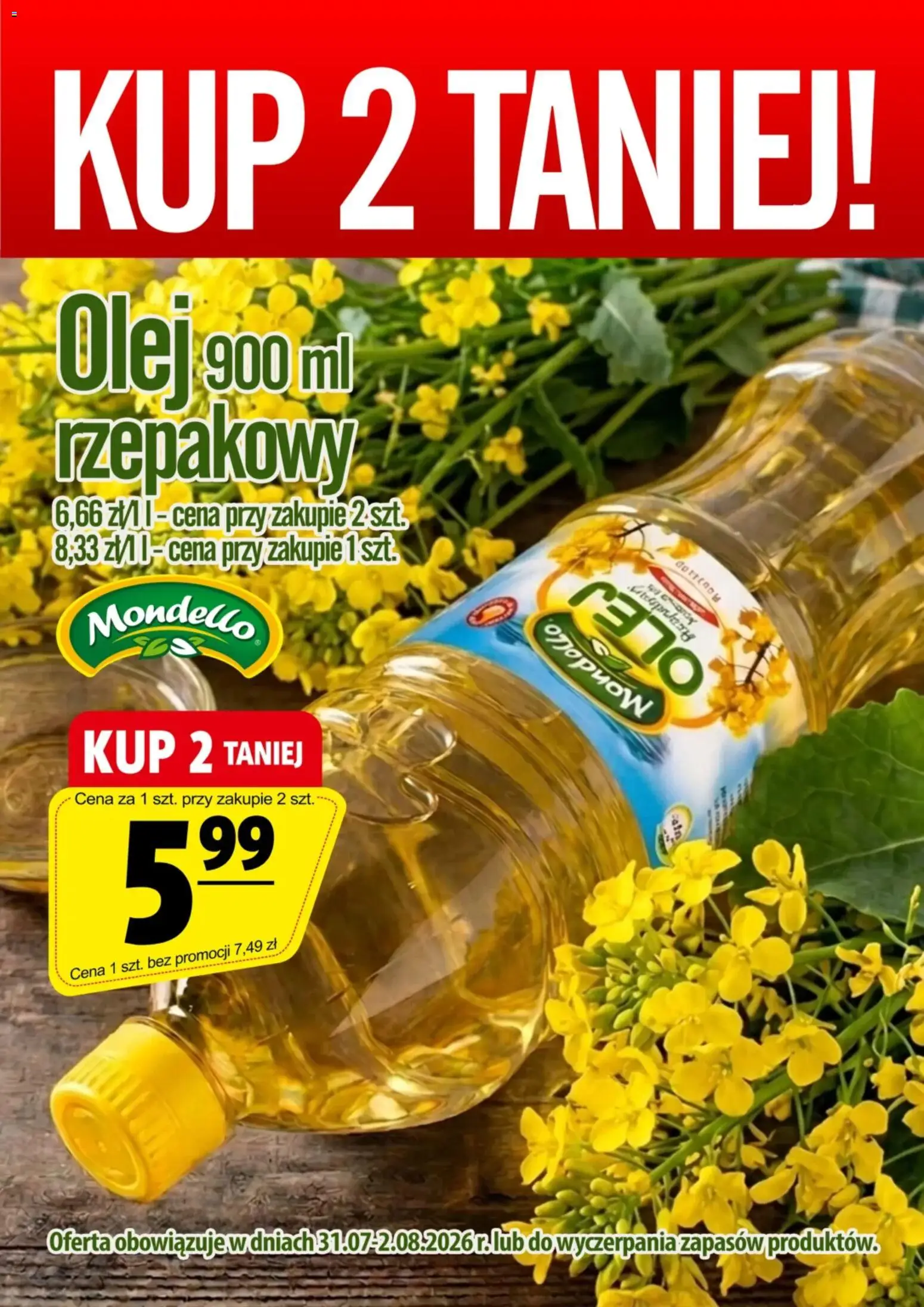 Prim Market promocja - Olej Rzepakowy od 31.07.2026 | Strona: 1 | Produkty: Olej