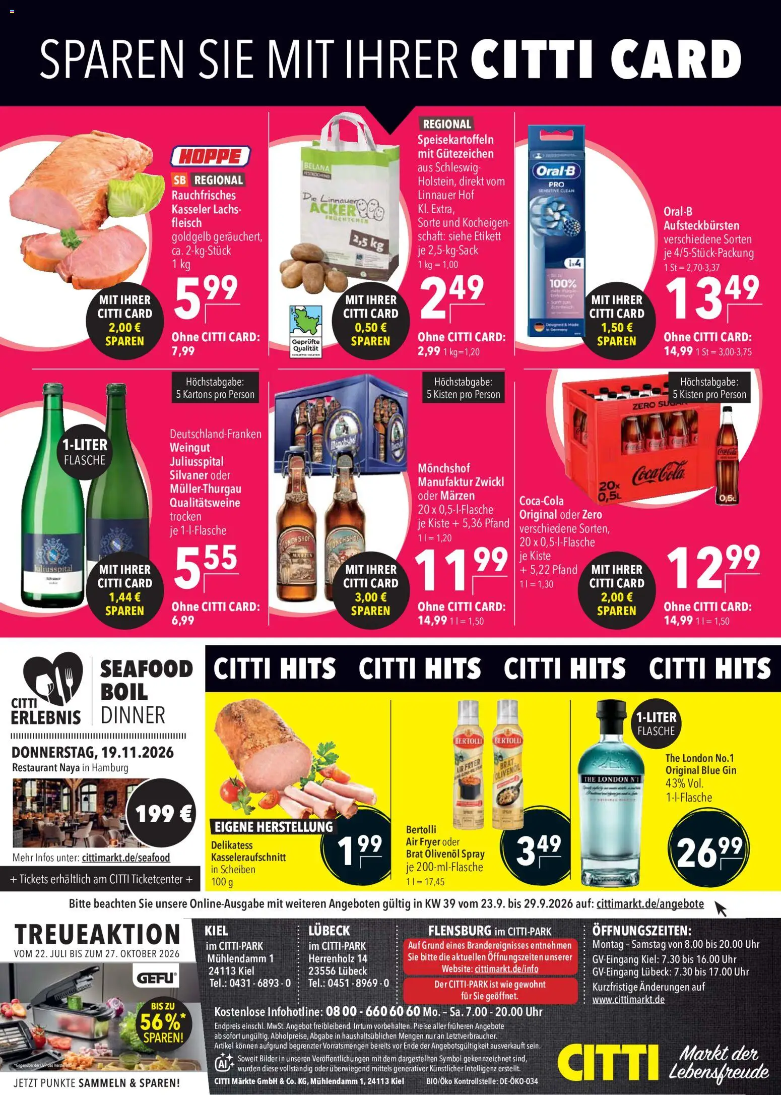 CITTI Markt Prospekt – gültig ab 23.09.2026 | Seite: 22 | Produkte: Monchshof, Lachs, Bilder, Gin
