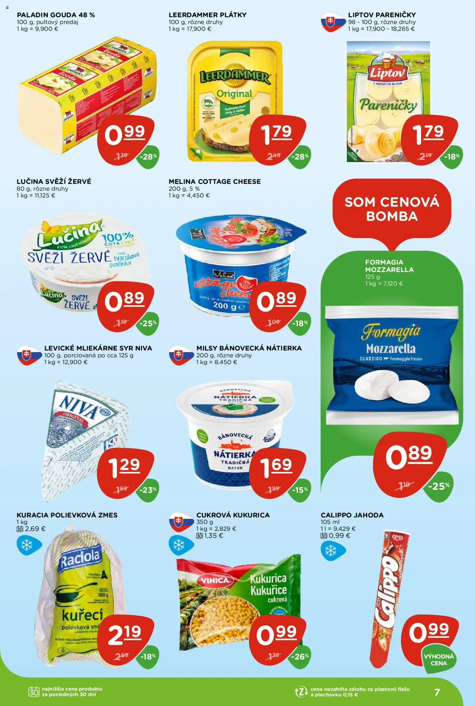 Nové Terno akcie – leták je platný od 27.08.2026 | Strana: 7 | Produkty: Nátierka, Niva, Cottage cheese, Žervé