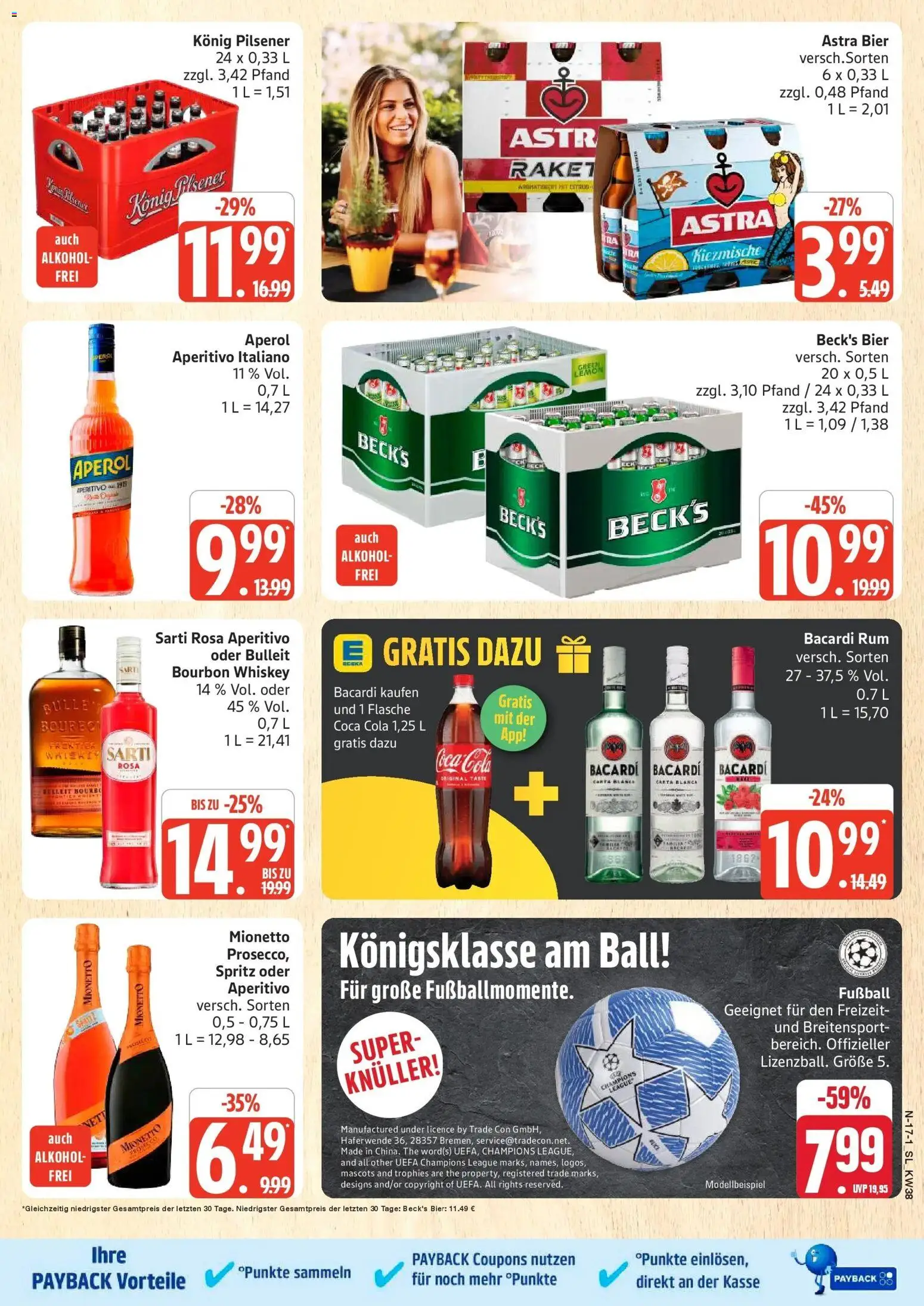 Edeka Prospekt Schleswig (ab 14.09.2026) » Angebote Online | Seite: 23 | Produkte: Coca cola, Konig pilsener, Cola, Rum