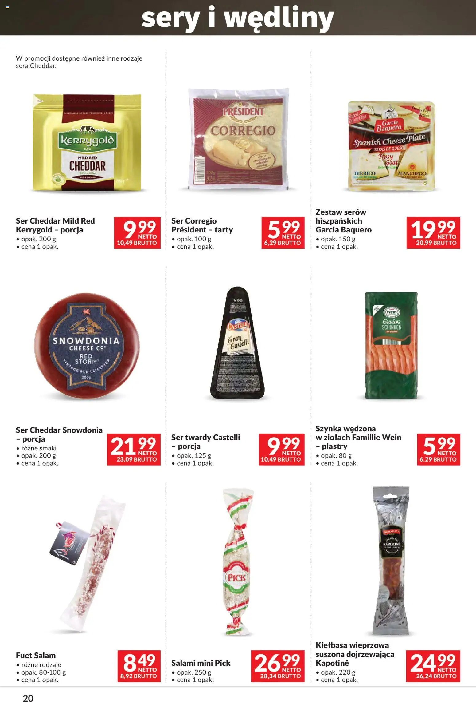 Makro gazetka - Sery, Wędliny, Wina od 01.09.2026 | Strona: 20 | Produkty: Szynka, Fuet, Ser, Ser twardy