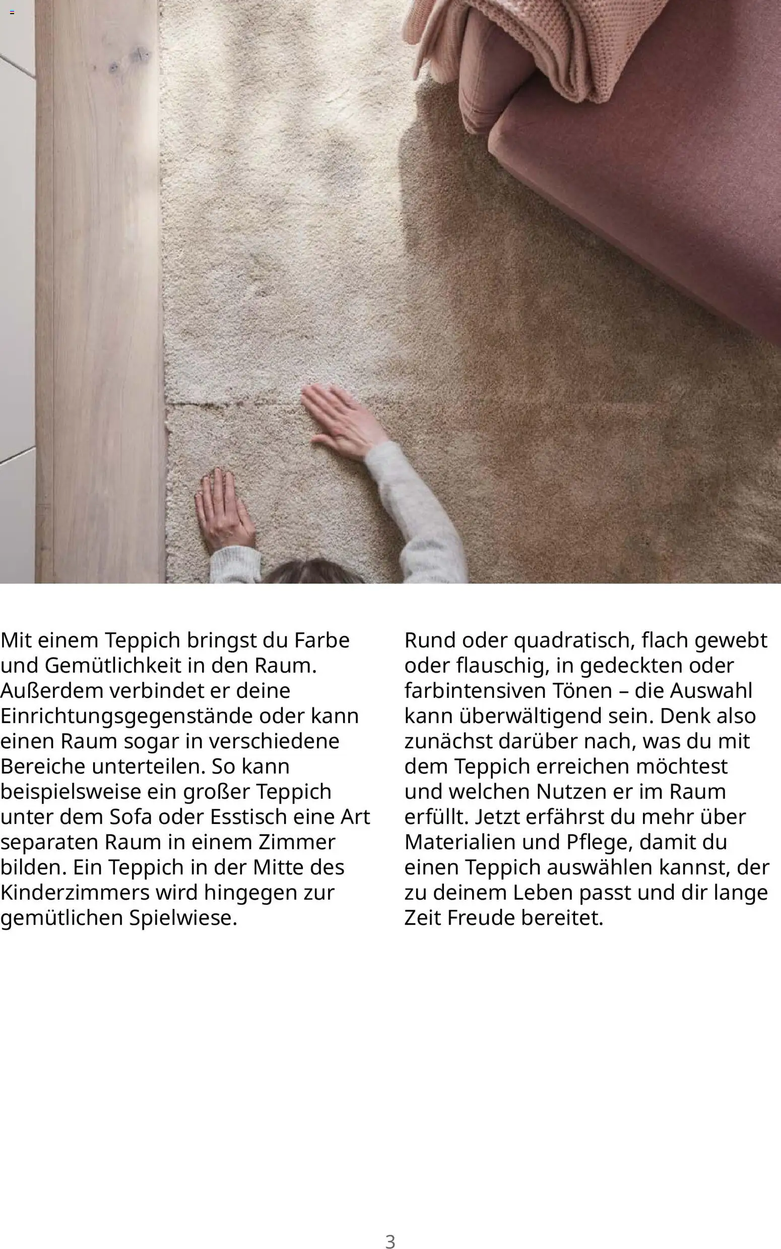 Ikea Teppichlösungen – gültig ab 16.09.2026 | Seite: 3 | Produkte: Esstisch, Sofa, Teppich
