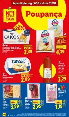 Pré-visualização DANONE Oikos Iogurte Grego Manga/ Stracciatella/ Morango/ Manga e Papaia/ Morango, 4 potes válido de 05/10/2026 | Página: 10