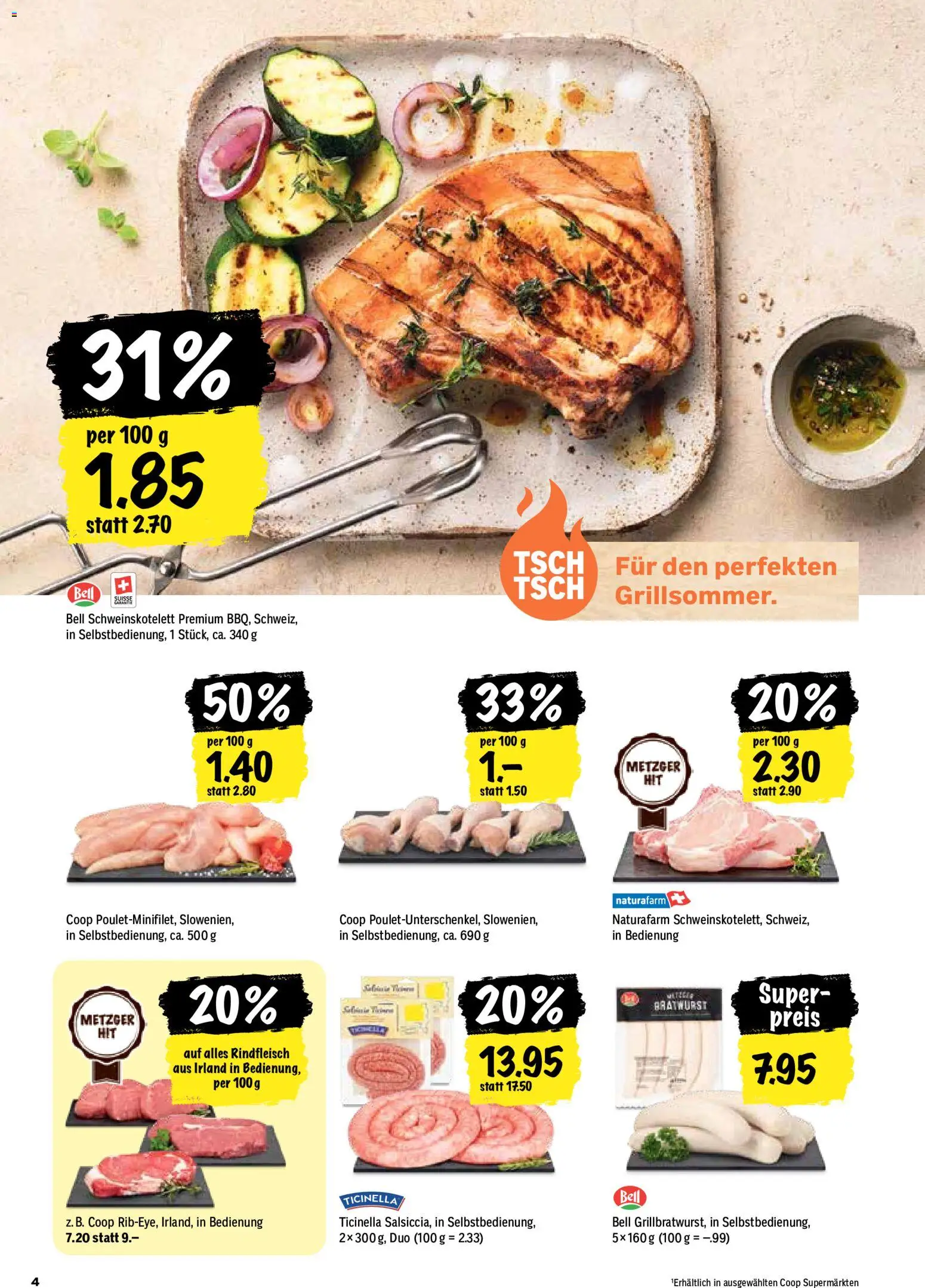 Coop aktionen – gültig ab 04.06.2026 | Seite: 4 | Produkte: Rindfleisch, Grill