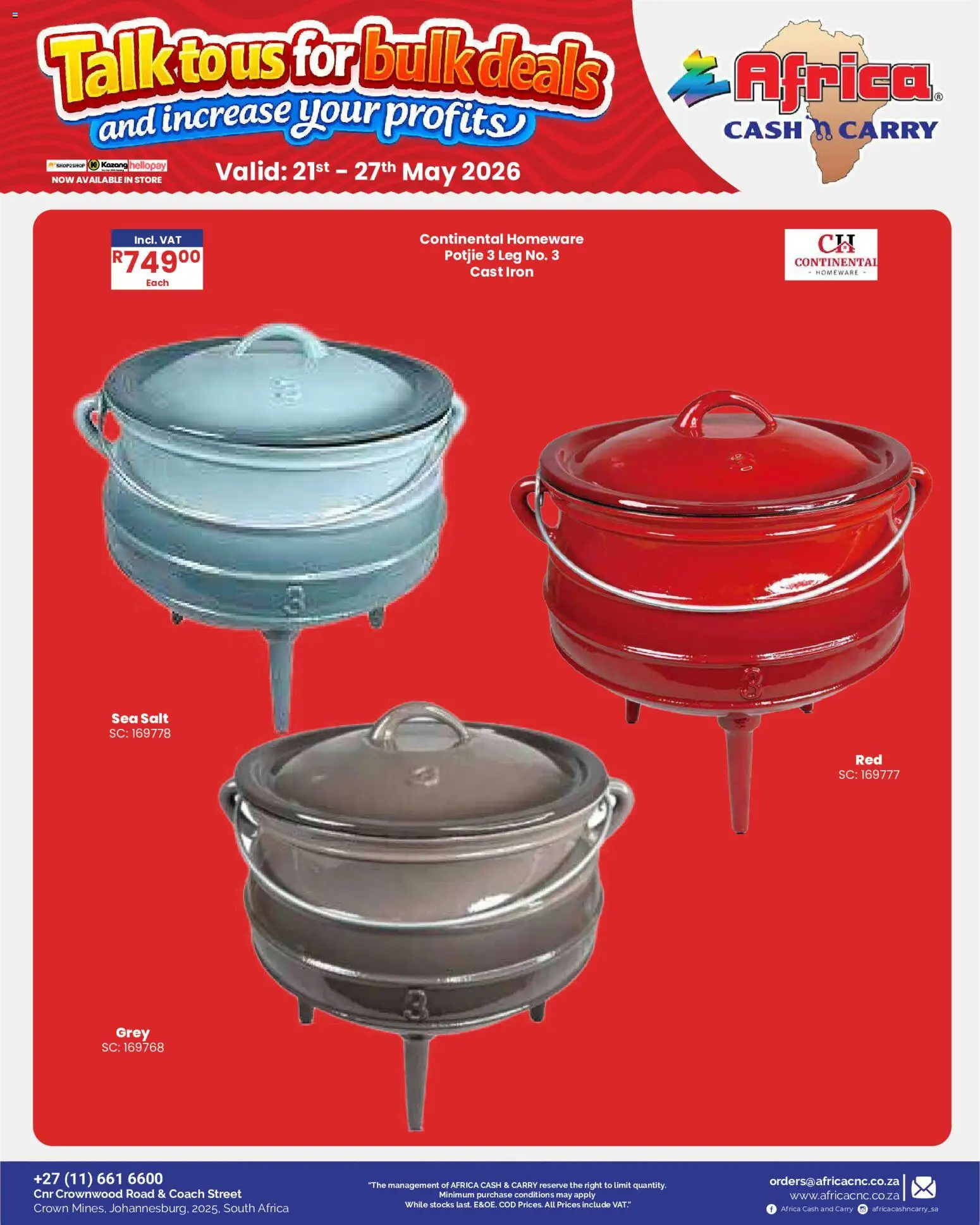 New Africa Cash & Carry catalogue – valid from 21.05.2026 | Page: 40 | Products: Iron, Salt