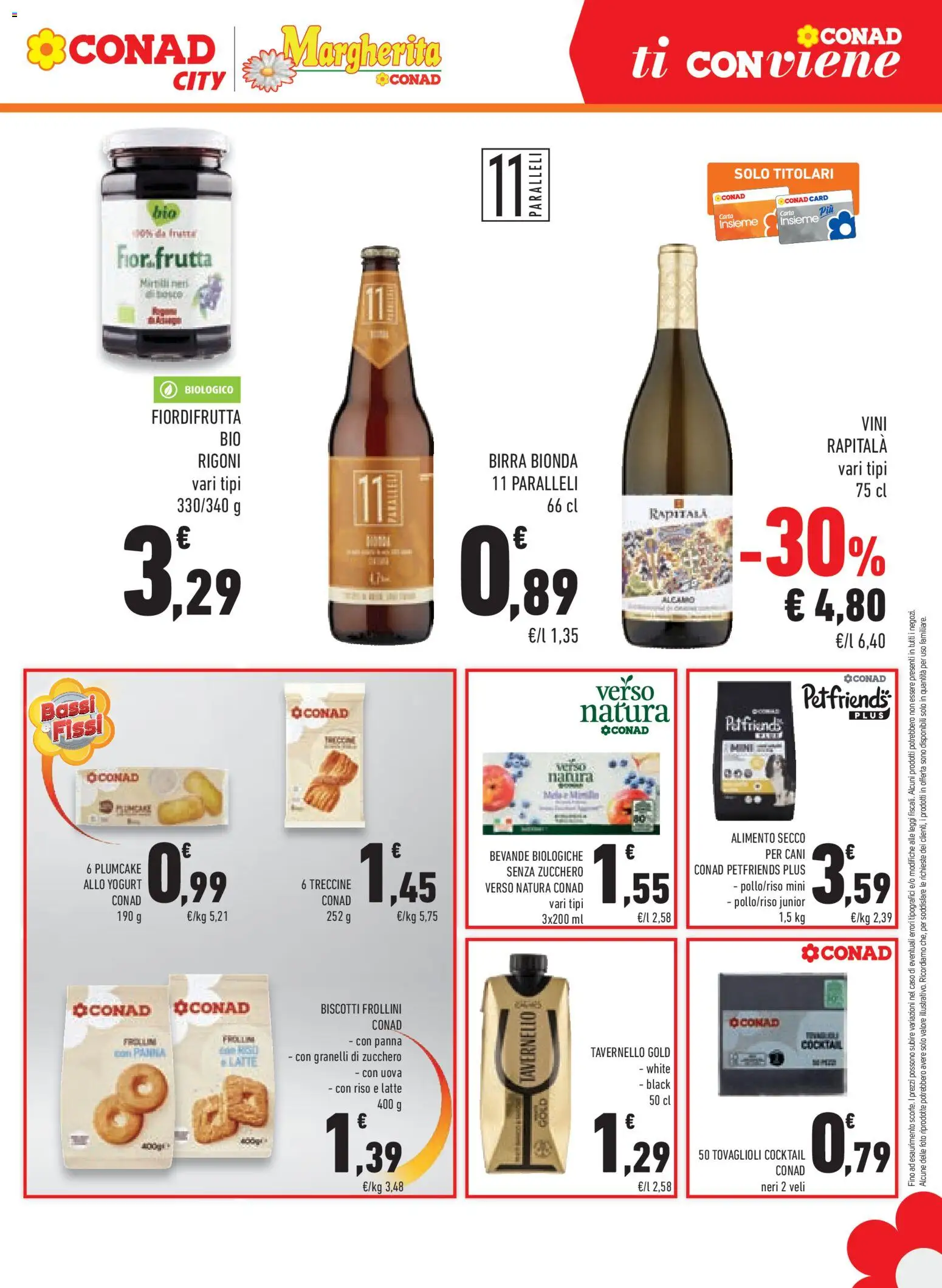 Volantino Conad del 04.06.2026 | Pagina: 11 | Prodotti: Panna, Zucchero, Latte, Plumcake