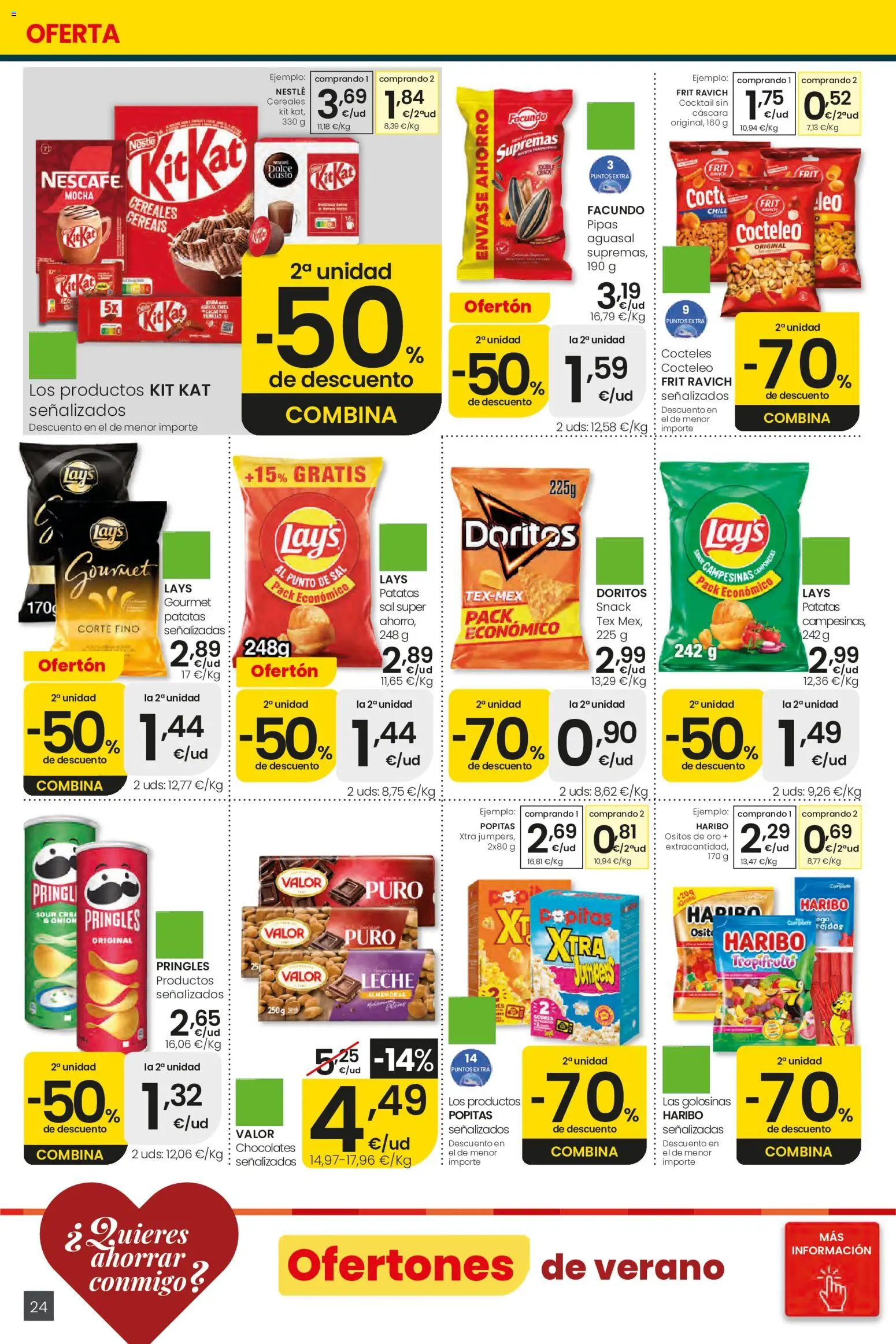 Eroski Ofertones de verano │ válido desde el 28.05.2026 | Página: 24 | Productos: Golosinas, Cereales