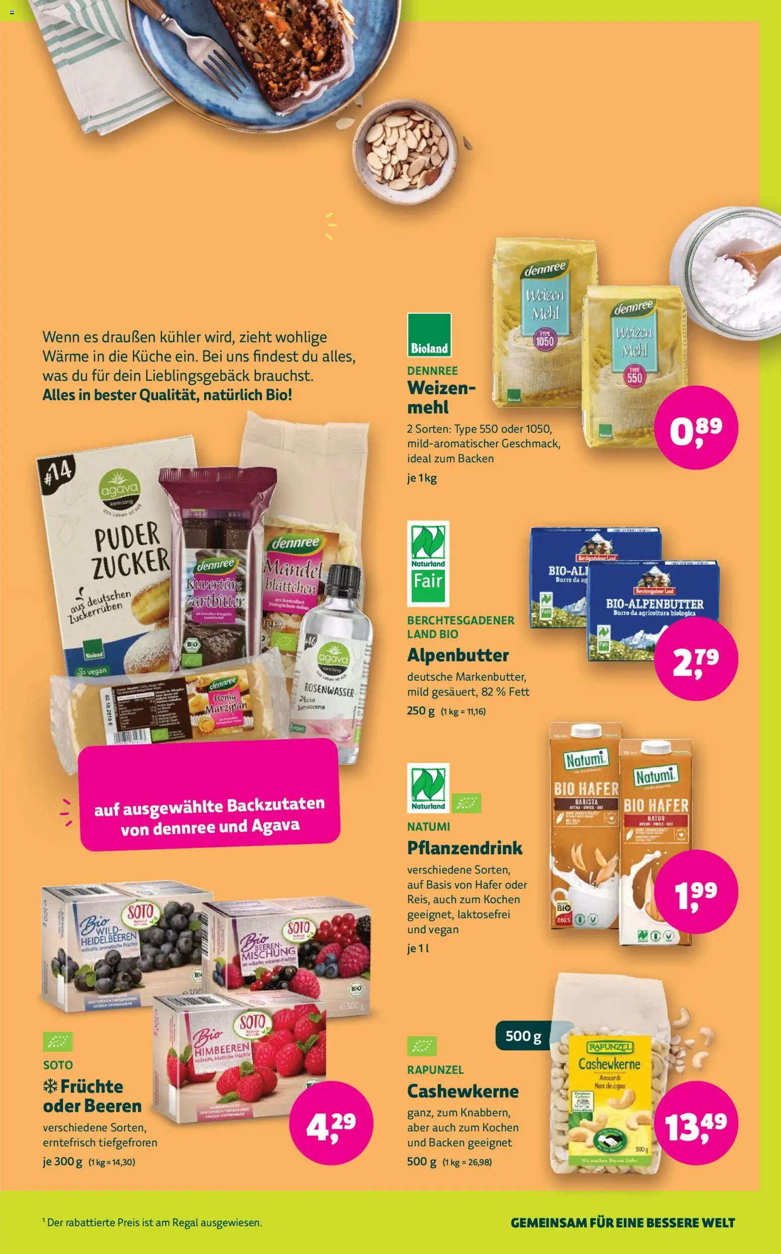 BioMarkt Prospekt – gültig ab 04.11.2026 | Seite: 7 | Produkte: Mehl, Regal, Küche, Heidelbeeren