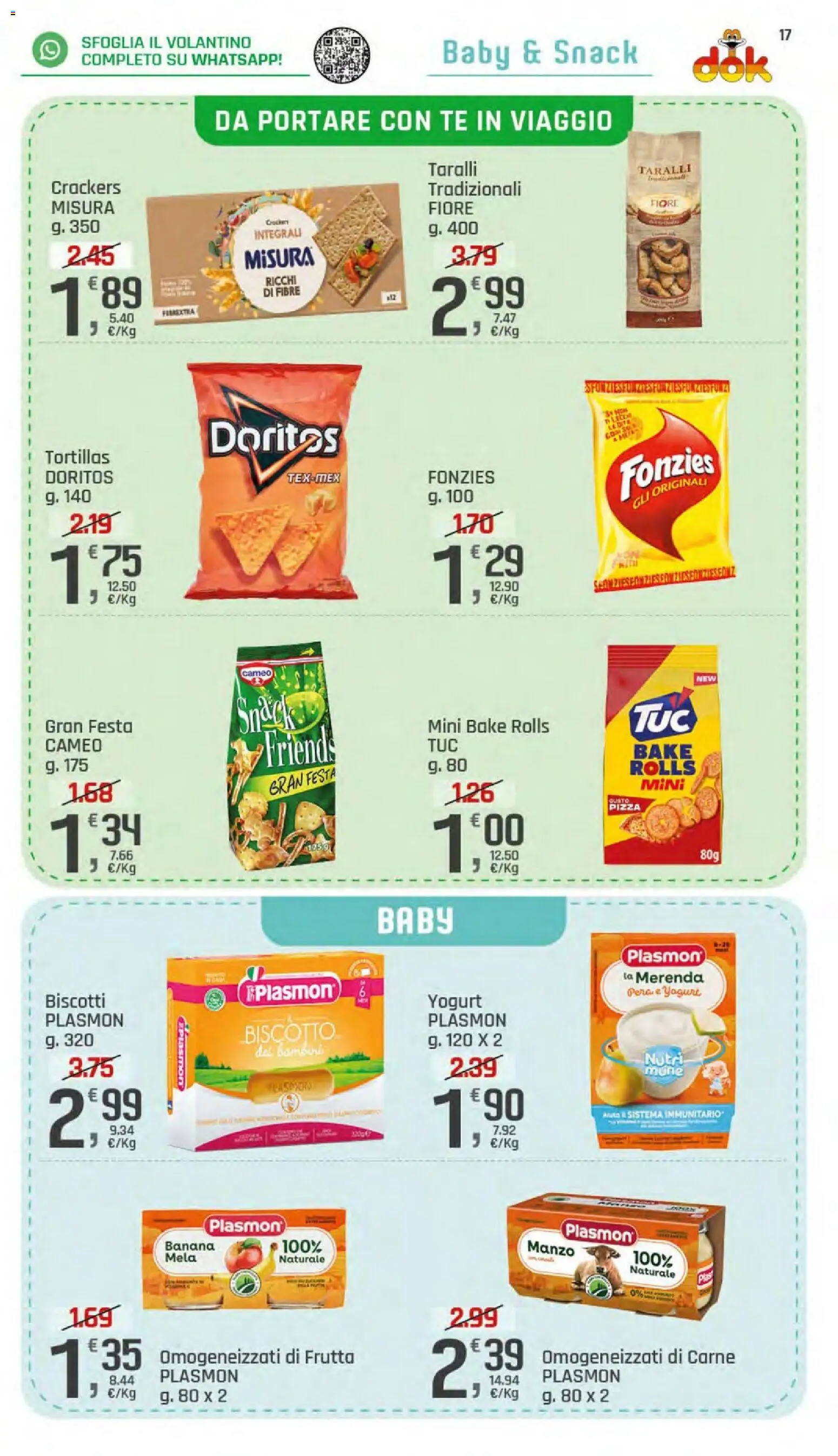 Volantino DOK del 25.06.2026 | Pagina: 17 | Prodotti: Yogurt, Manzo, Pera, Tortillas