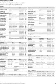 Preview of B&Q - Kitchens product & cabinetry price list valid from 17/08/2026 | Page: 47 | Products: Kitchen, Wine, Cutlery trays, Cream