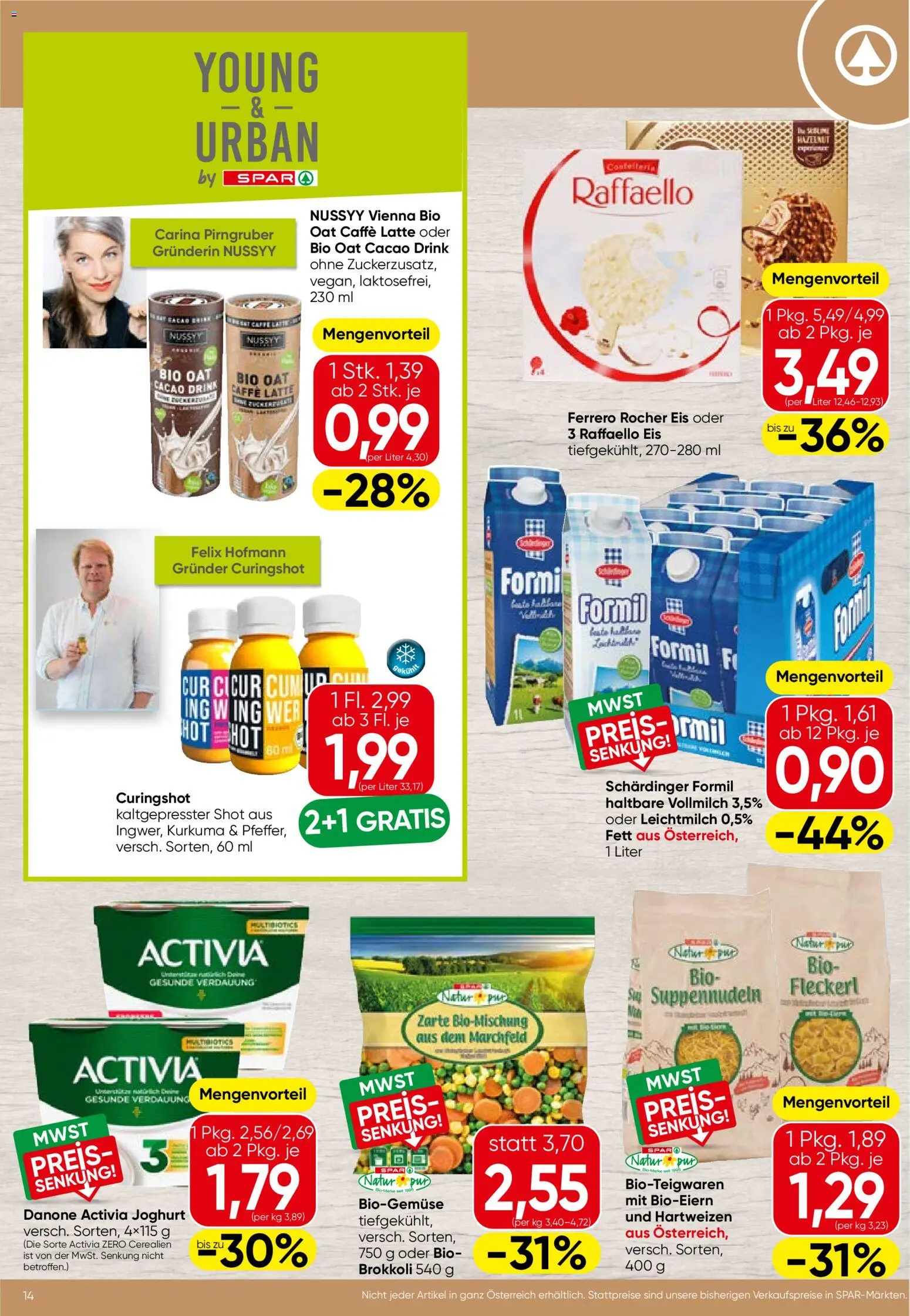 Spar Flugblatt - Oberösterreich gültig ab 09.07.2026 | Seite: 14 | Produkte: Eis, Joghurt