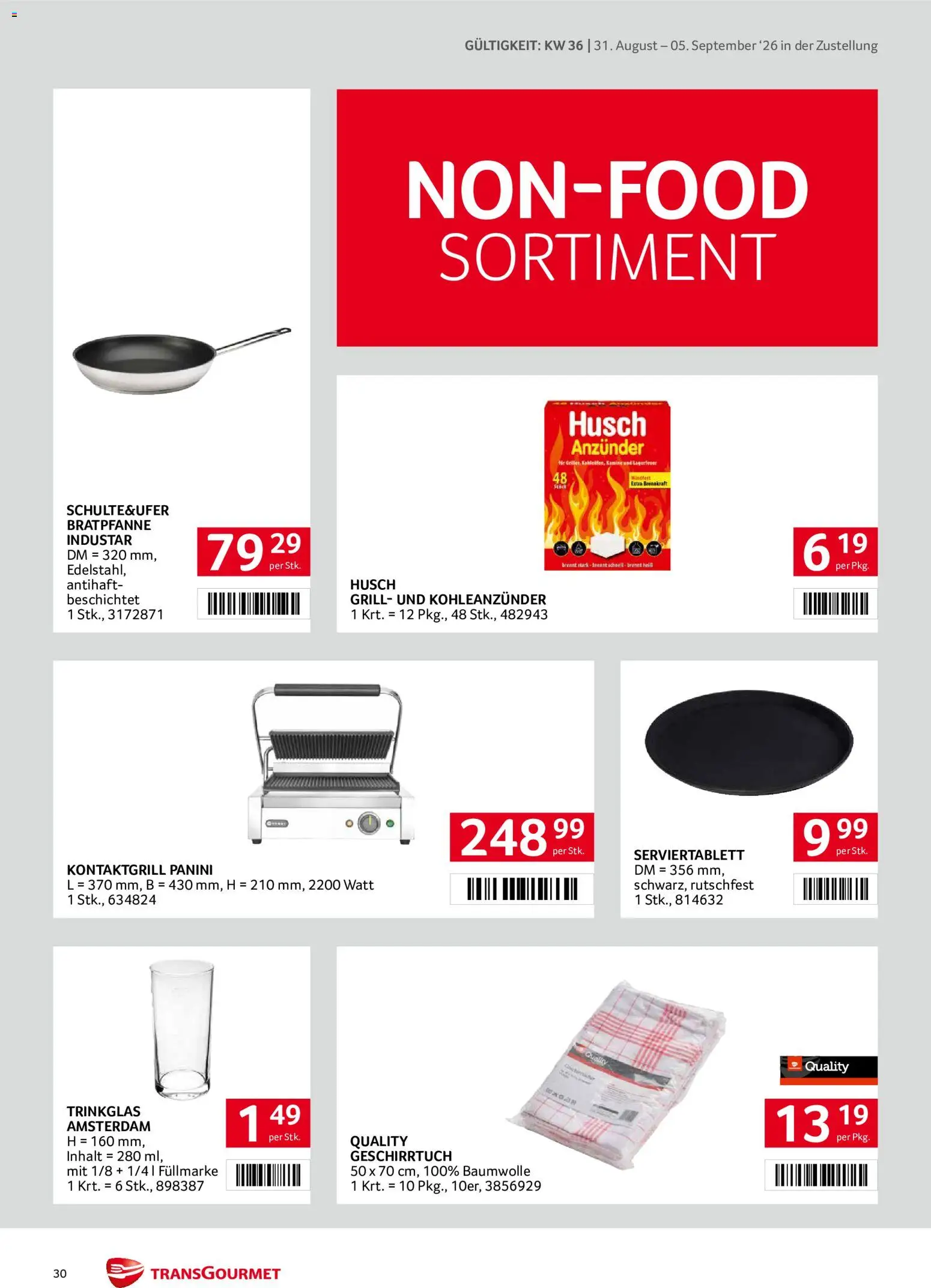 Transgourmet Zustellaktion gültig ab 31.08.2026 | Seite: 30 | Produkte: Grill
