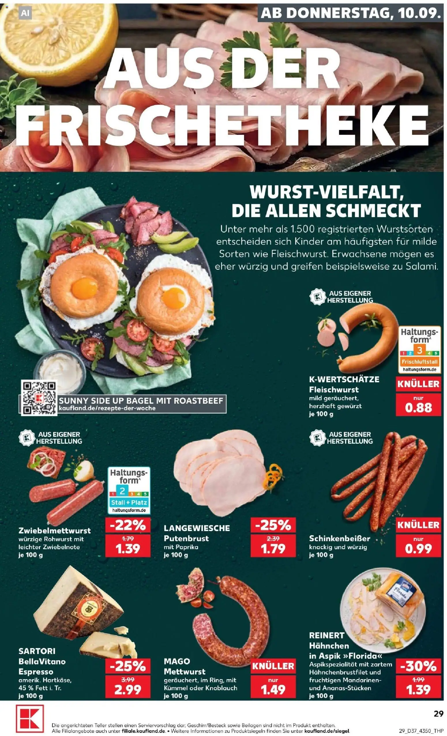 Kaufland Prospekt Potsdam – gültig ab 10.09.2026 | Seite: 29 | Produkte: Beilagen, Mandarinen, Roastbeef, Paprika