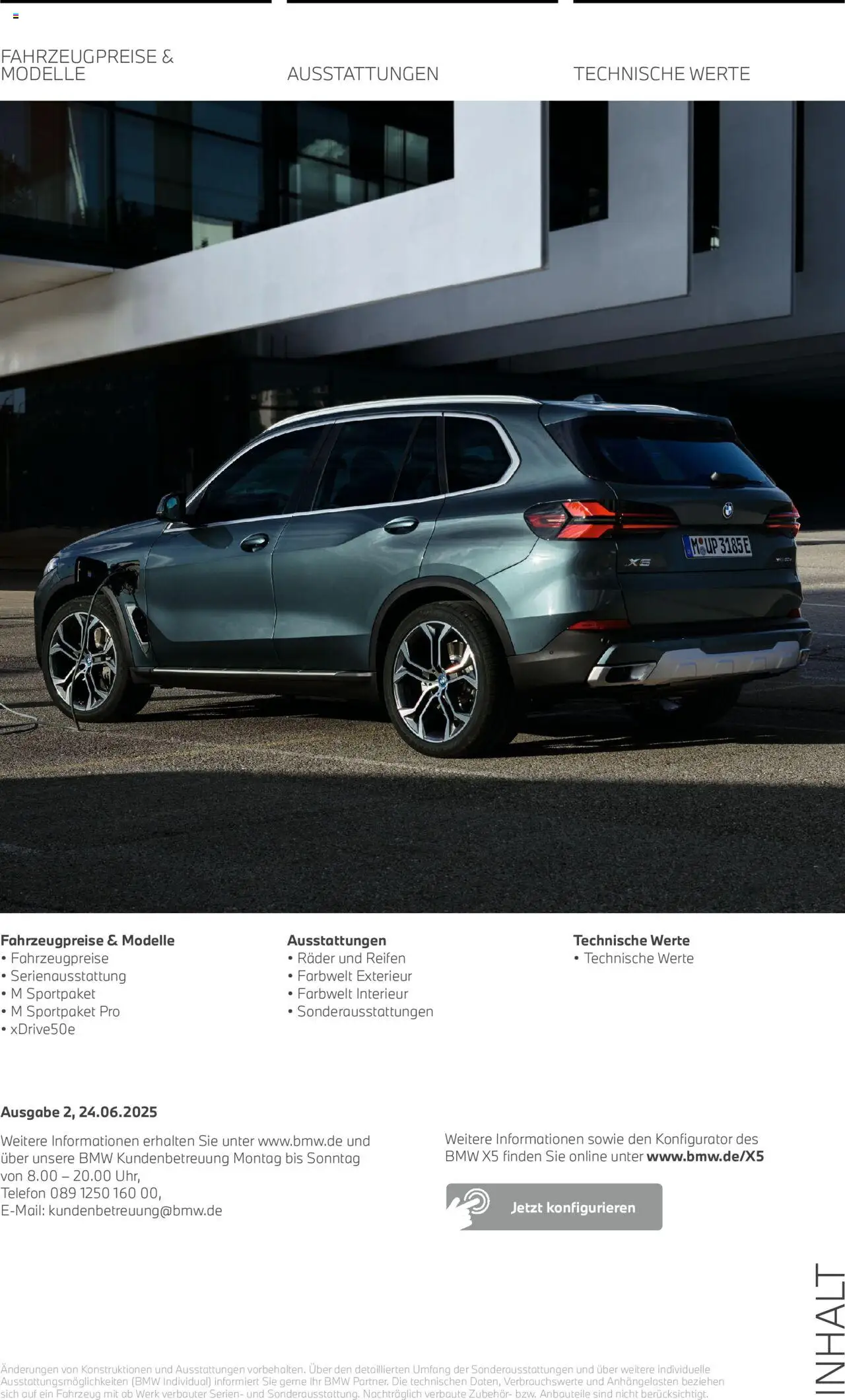BMW X5 – gültig ab 01.08.2025 | Seite: 2 | Produkte: Telefon