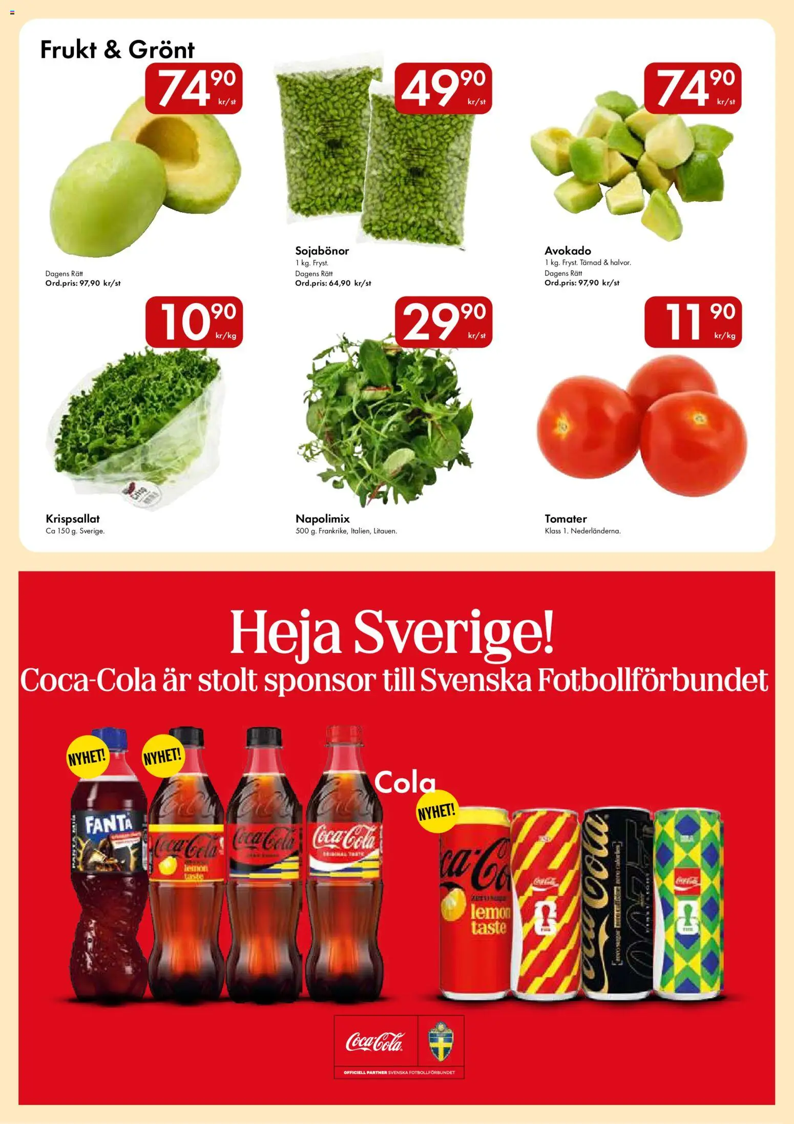 Hypermarkety reklamblad aktuell från 15.06.2026 | Sida: 12 | Produkter: Coca cola, Fanta, Tomater