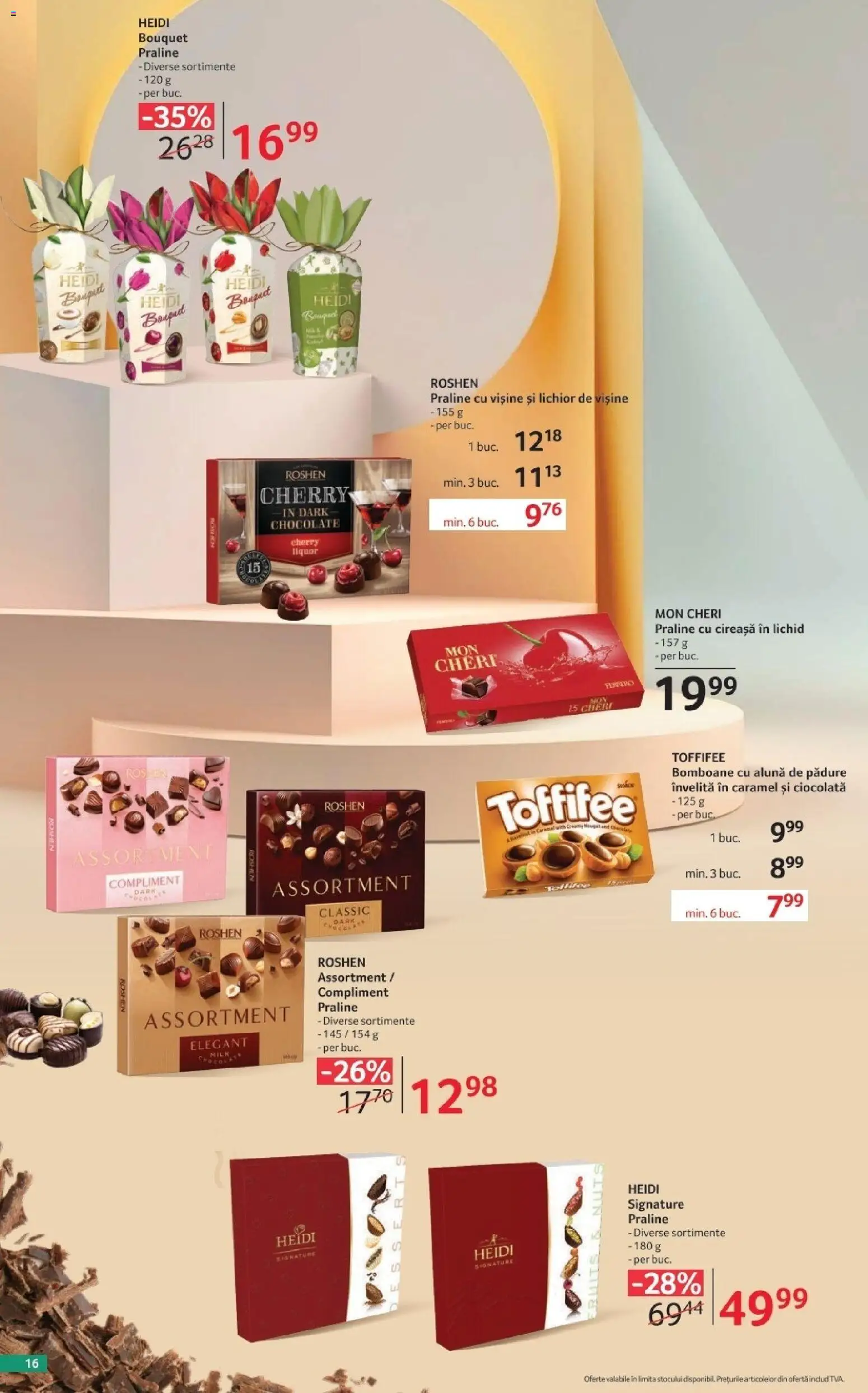 Noul catalog Selgros – valabil de la 02.10.2026 | Pagină: 16 | Produse: Praline, Lichior, Ciocolată, Bomboane