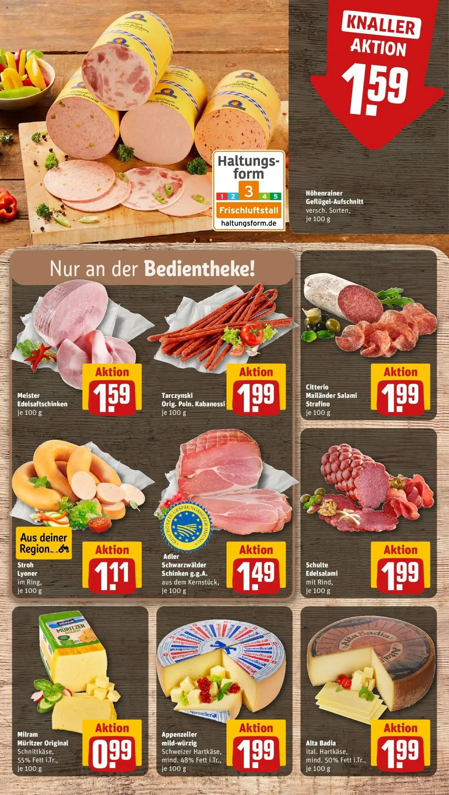 Rewe Prospekt Saarbrücken / Klarenthal	 – gültig ab 12.04.2026 | Seite: 7 | Produkte: Milram, Salami, Schinken