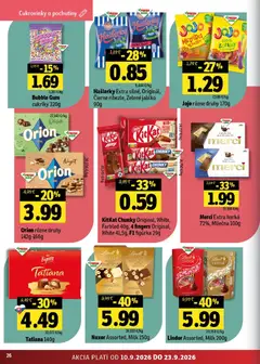 Fresh leták platný od 10.09.2026 | Strana: 26 | Produkty: Lindor, Lindt, Cukrovinky, Cukríky