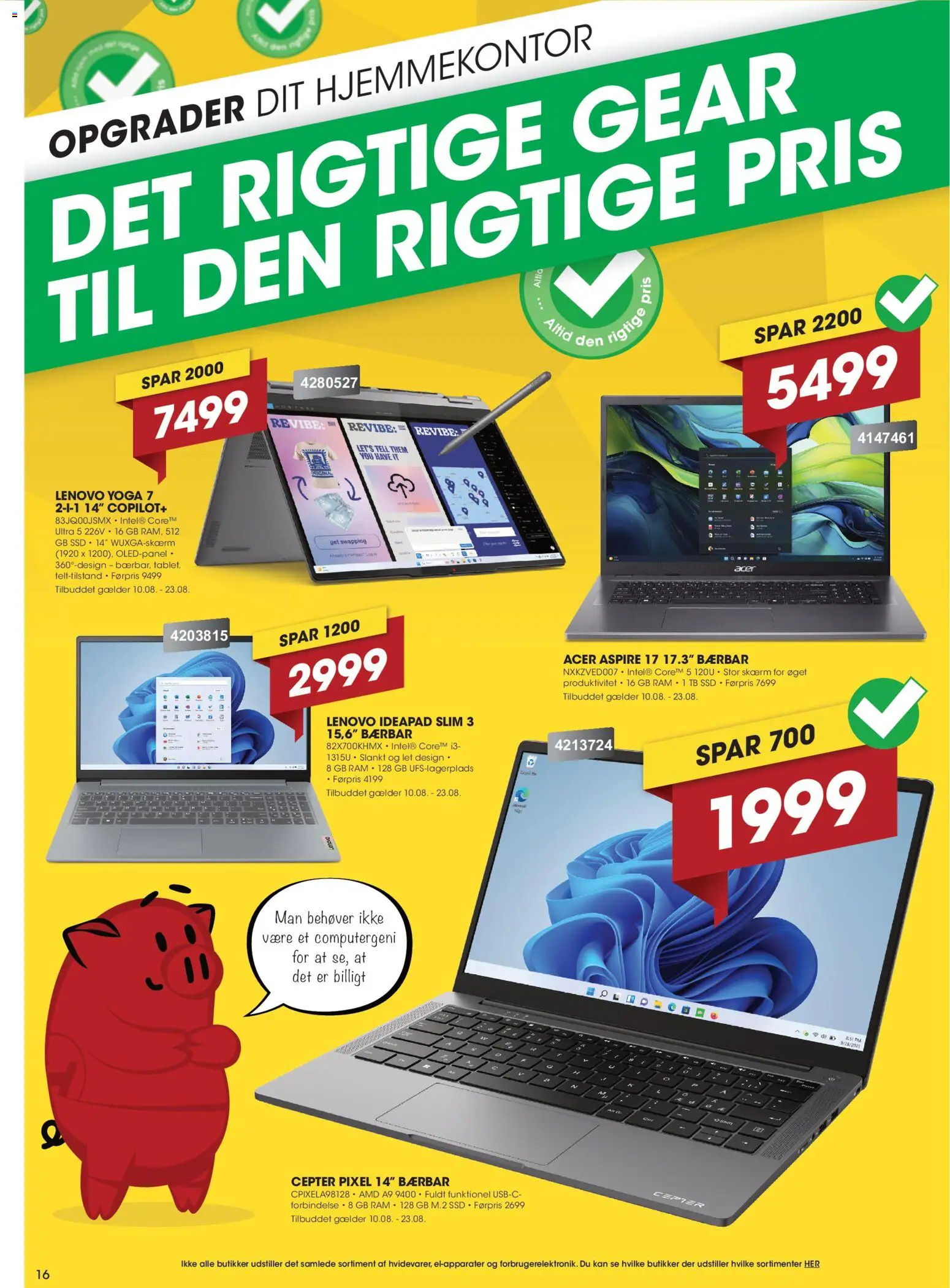 Punkt1 tilbudsavis – gyldig fra 10/08/2026 | Side: 16 | Produkter: RAM, Skærm, SSD
