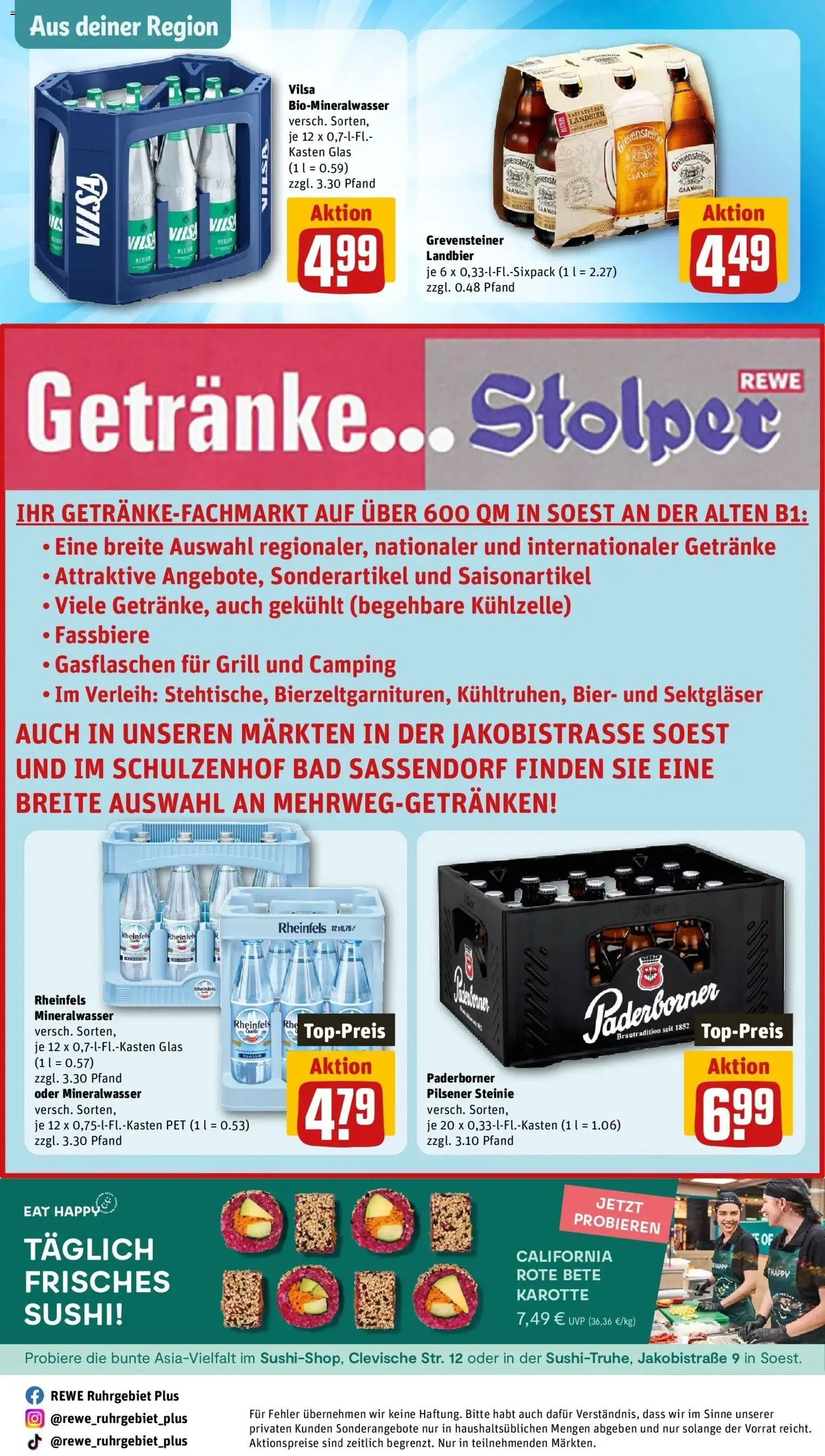 REWE Prospekt ab 10.08.2026 zum Blättern » Angebote | Seite: 31 | Produkte: Grill, Bier, Bad, Mineralwasser