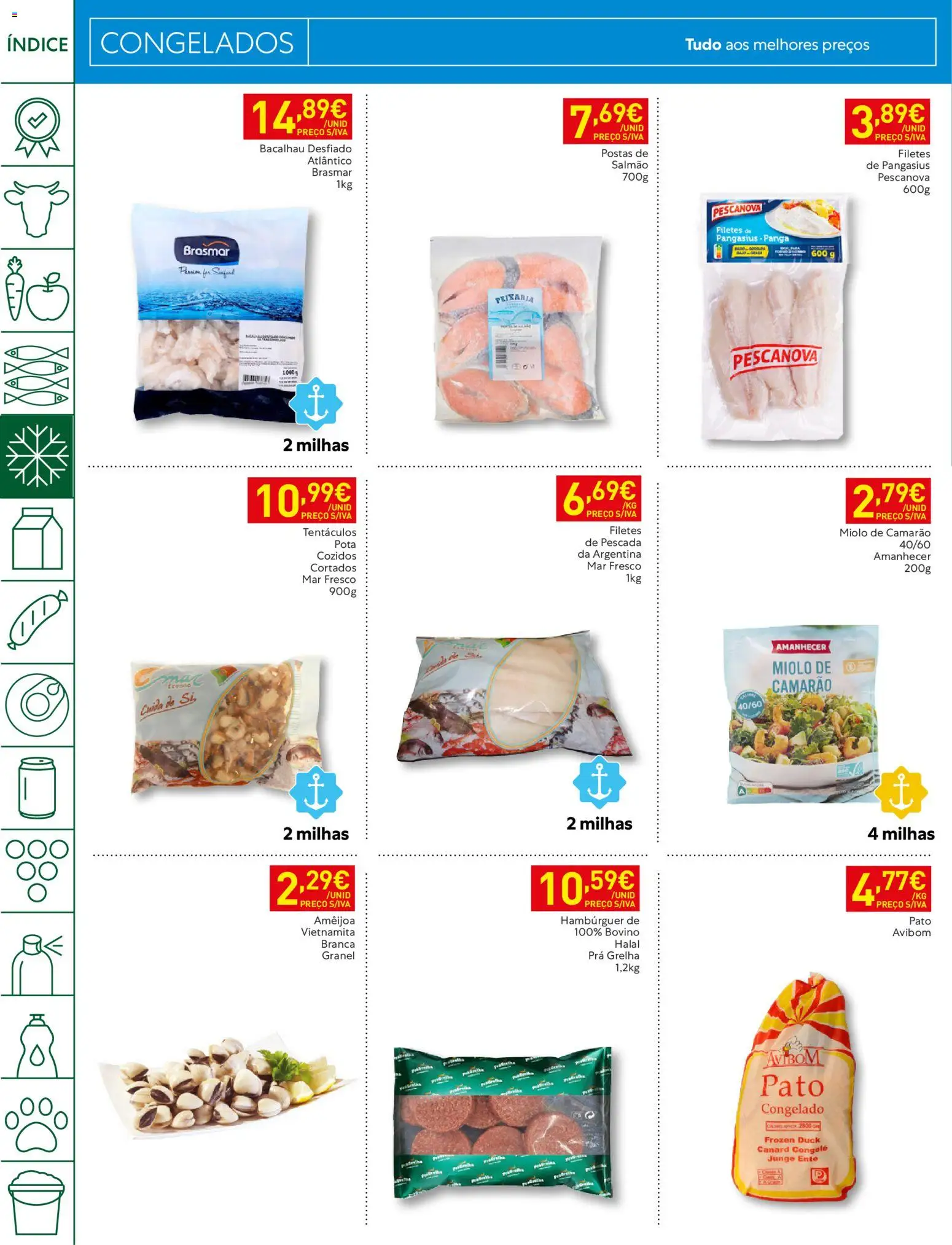 Recheio folheto Madeira │ válido de 20/10/2026 | Página: 8 | Produtos: Bacalhau, Pescada, Hambúrguer, Salmão