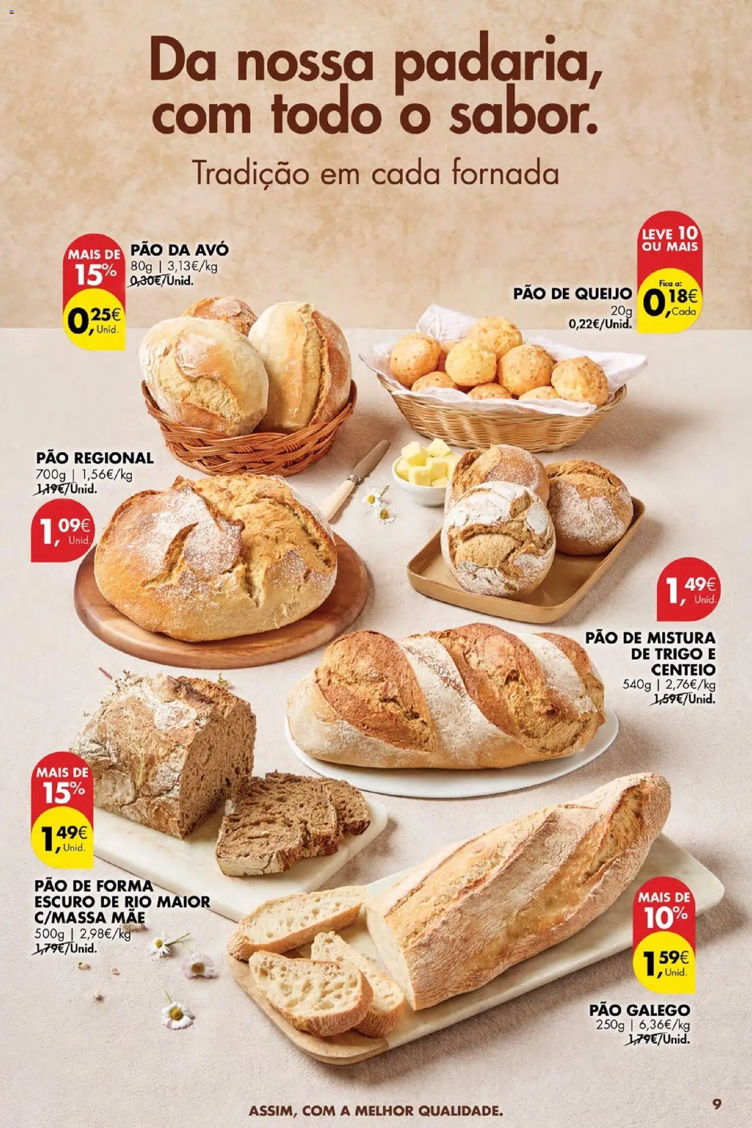 Pingo Doce Poupe Esta Semana Açores │ válido de 30.04.2026 | Página: 9 | Produtos: Pão de forma, Centeio, Queijo, Pão
